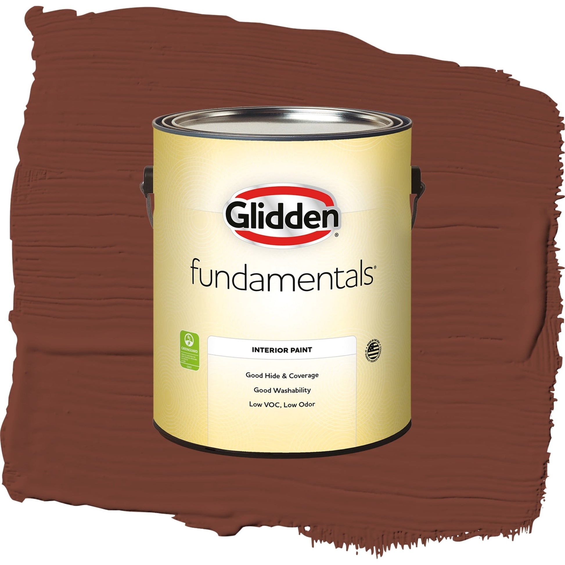 Glidden Fundamentals Warm Mahogany / Red, Eggshell Interior Paint, 1 Gallon
