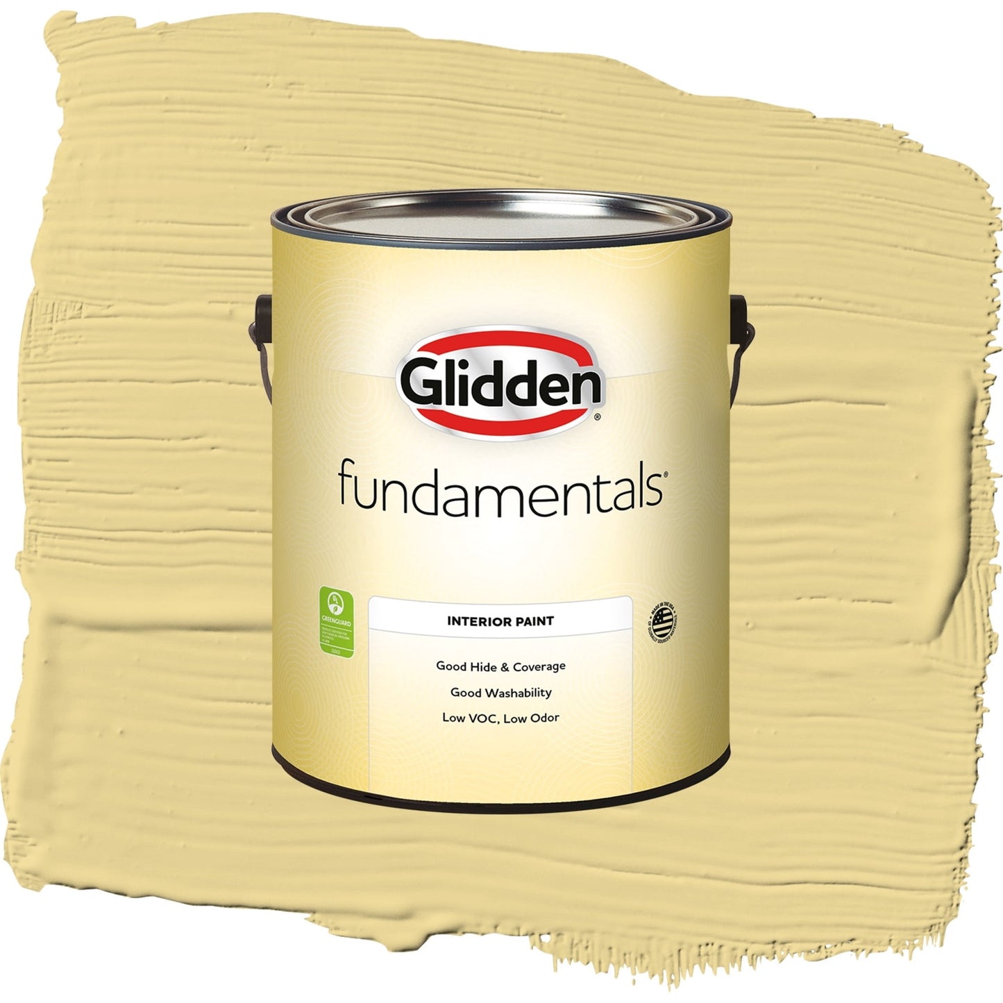 Glidden Fundamentals Wayward Wind / Yellow, Eggshell Interior Paint, 1 Gallon