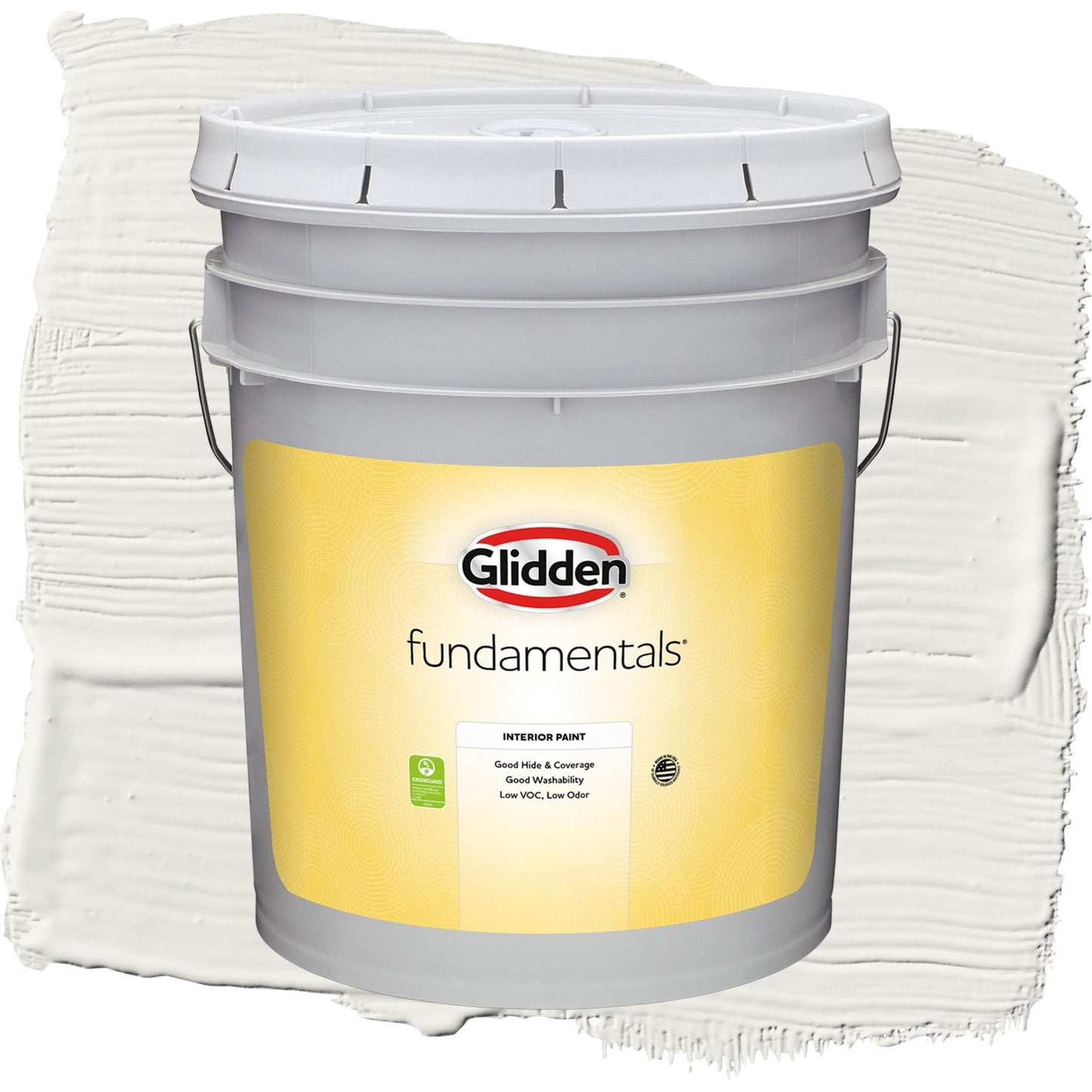 Glidden Fundamentals Willow Springs / White Flat Interior Paint, 5 Gallon