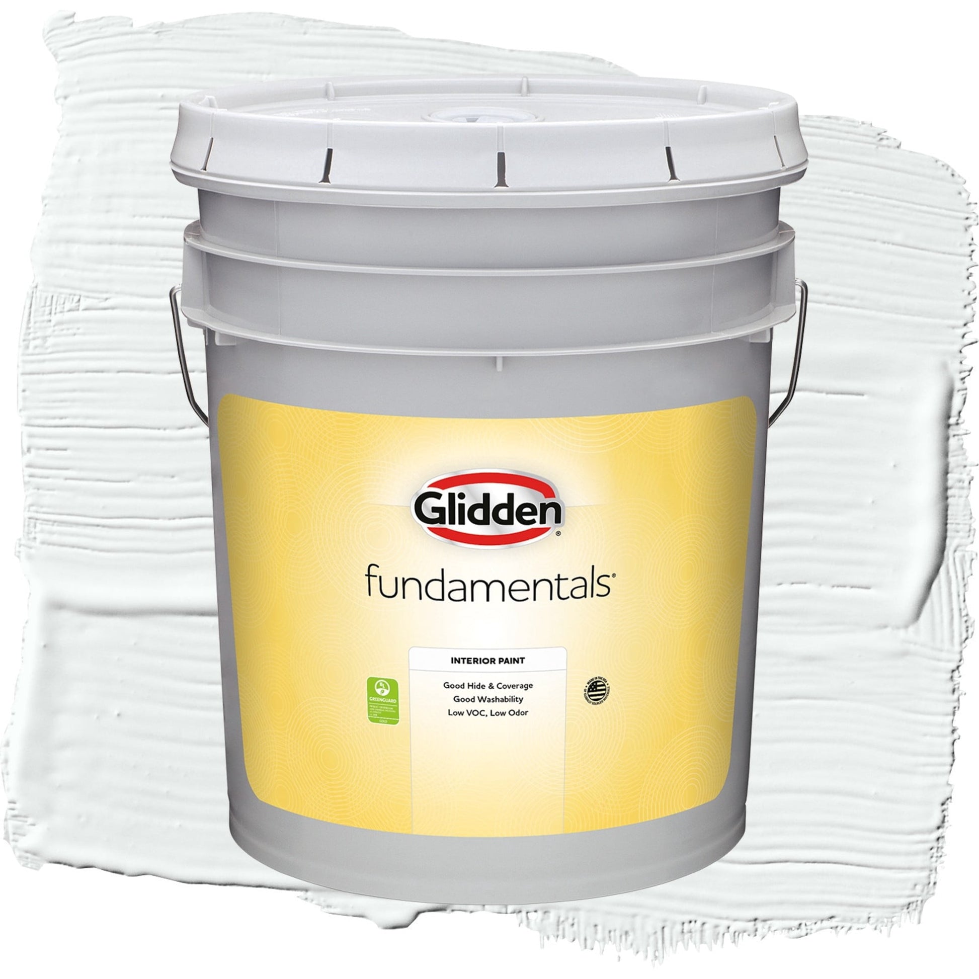 Glidden Fundamentals Moonlit Snow / Gray, Flat Interior Paint, 5 Gallon