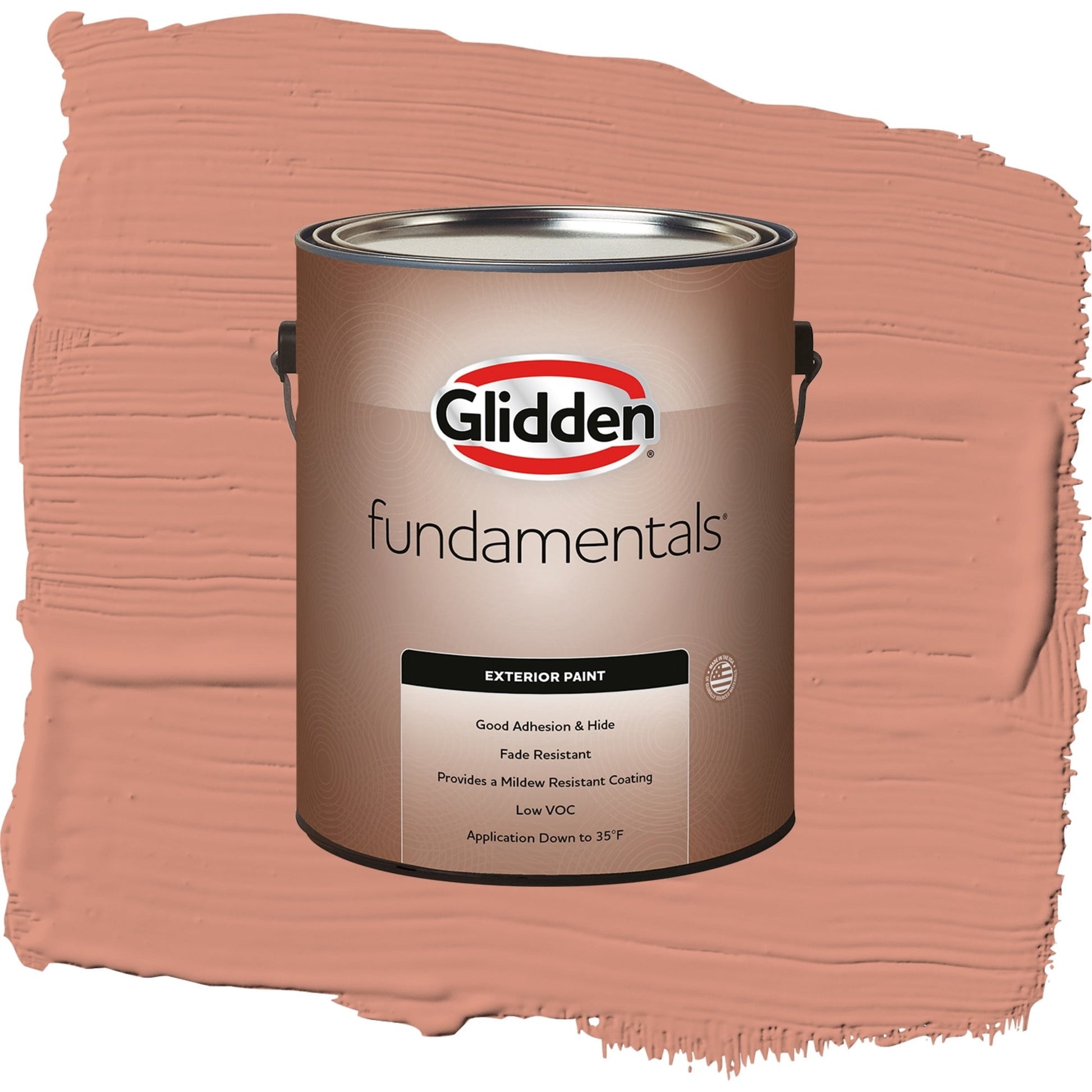 Glidden Fundamentals Orange Essential / Orange, Satin Exterior Paint, 1 Gallon