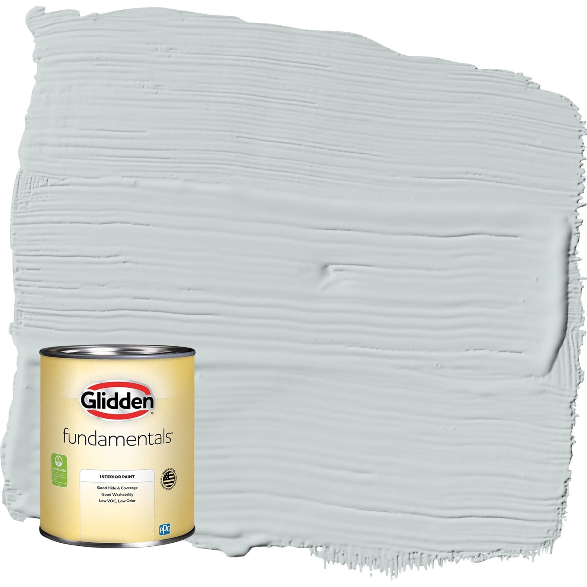 Glidden Fundamentals Winter Chill / Gray, Flat Interior Paint, 1 Quart