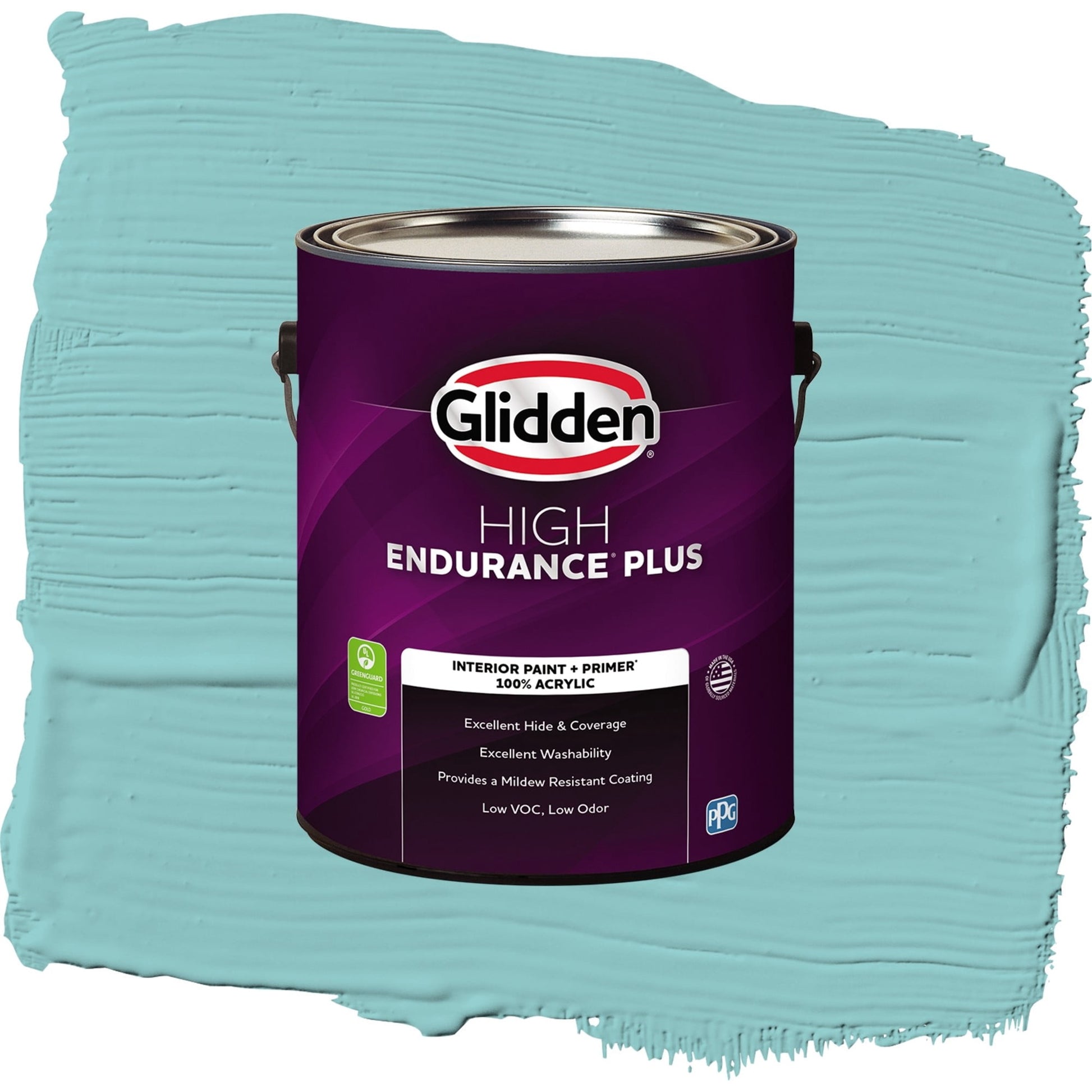 Glidden HEP Aqua Fiesta / Blue, Semi-Gloss Interior Paint with Primer, 1 Gallon