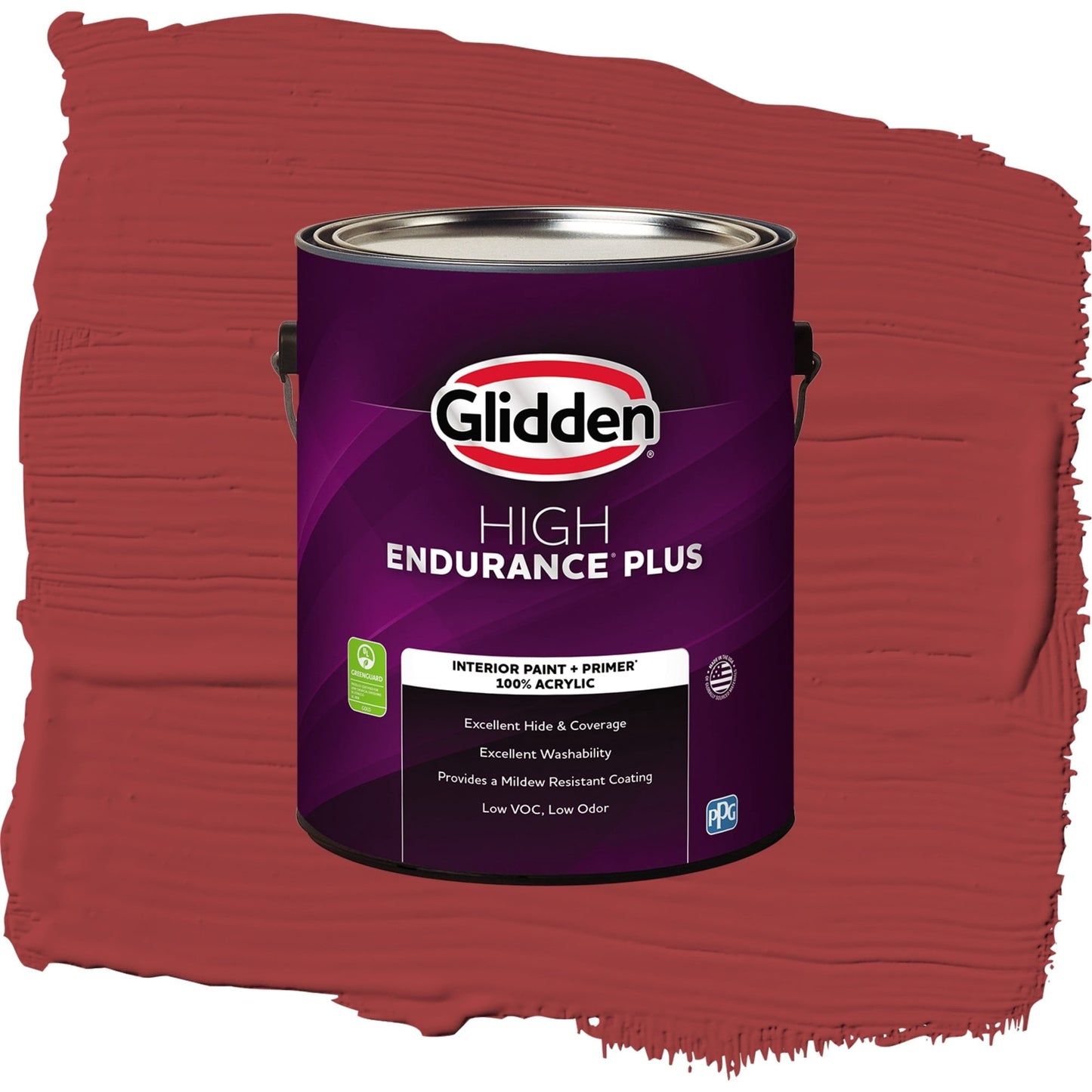 Glidden HEP Blaze / Red, Semi-Gloss Interior Paint with Primer, 1 Gallon