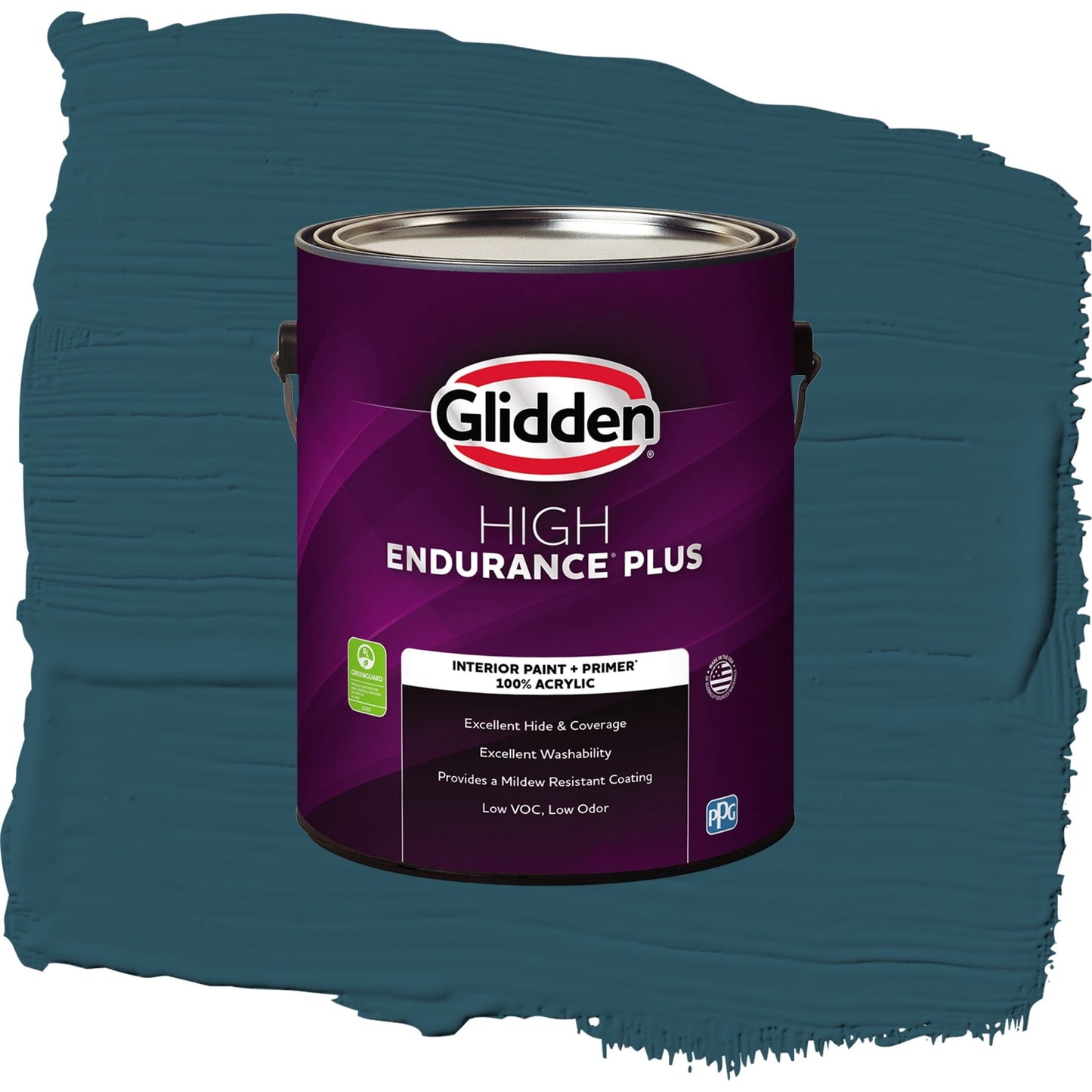 Glidden HEP Blue Bayberry / Green, Semi-Gloss Interior Paint with Primer, 1 Gallon