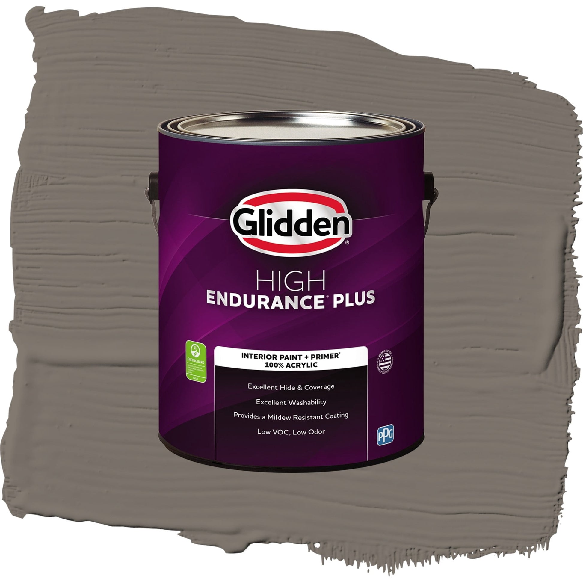 Glidden HEP Deconstruction / Gray, Semi-Gloss Interior Paint with Primer, 1 Gallon