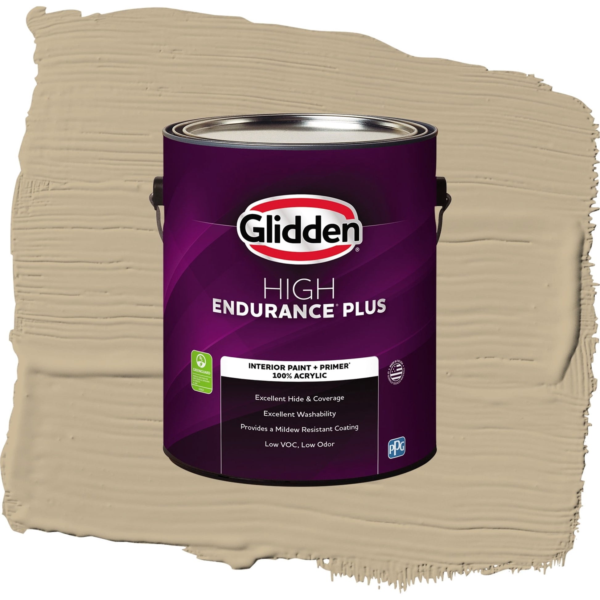 Glidden HEP Rock Cliffs / Beige, Semi-Gloss Interior Paint with Primer, 1 Gallon