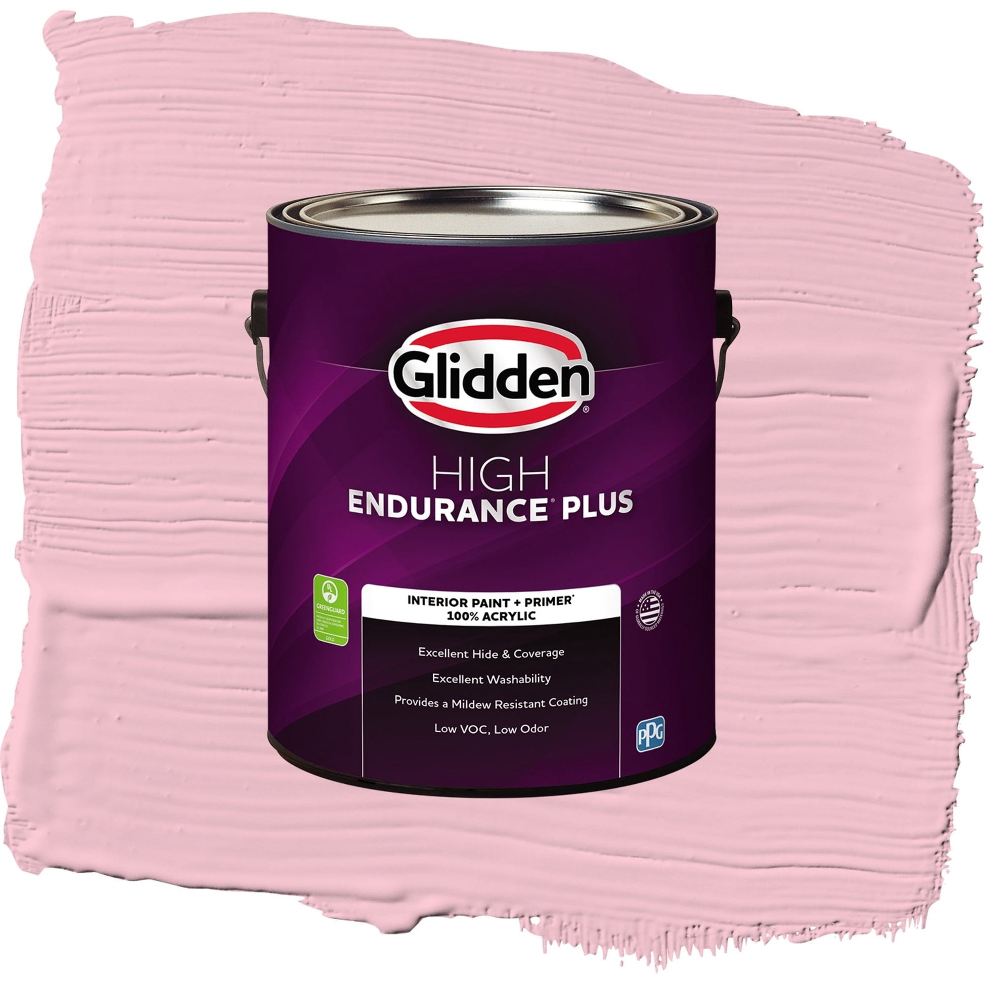 Glidden HEP Rose Melody / Pink, Semi-Gloss Interior Paint with Primer, 1 Gallon