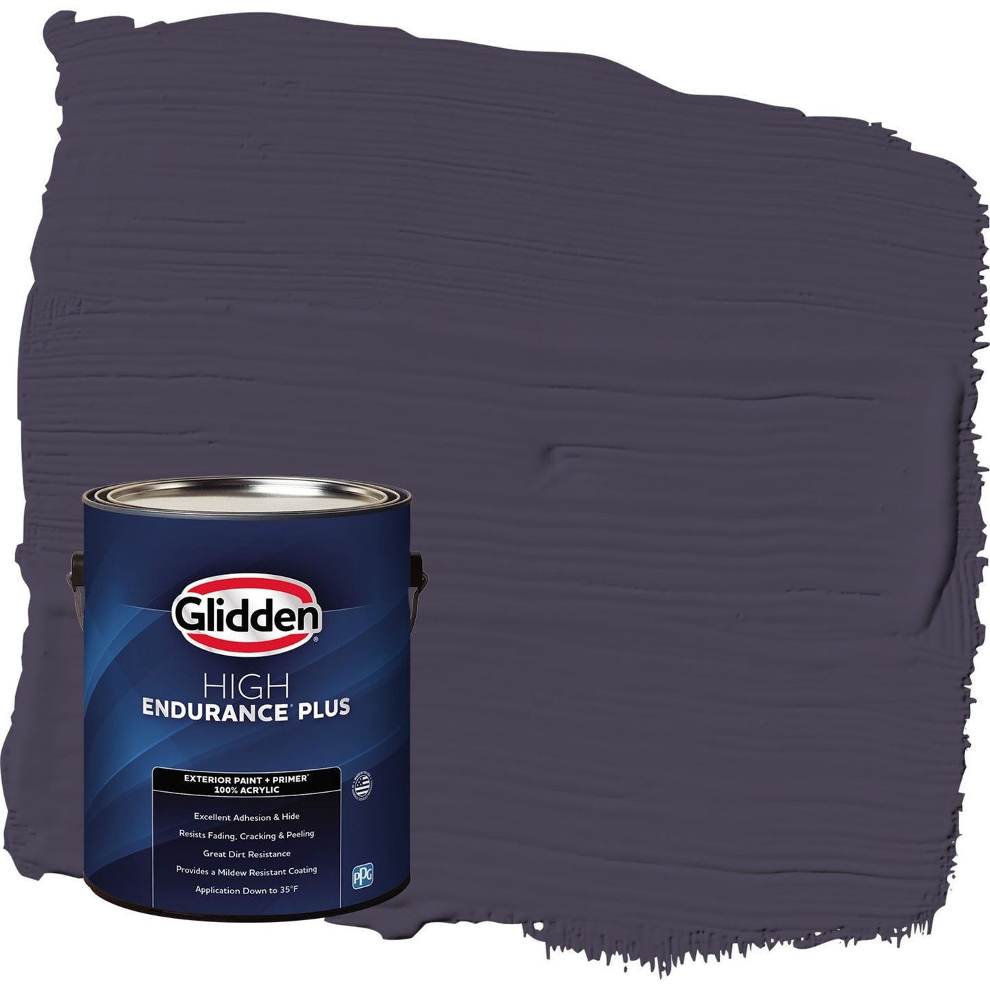 Glidden HEP Blackberry / Purple Semi-Gloss Exterior Paint with Primer, 1 Gallon