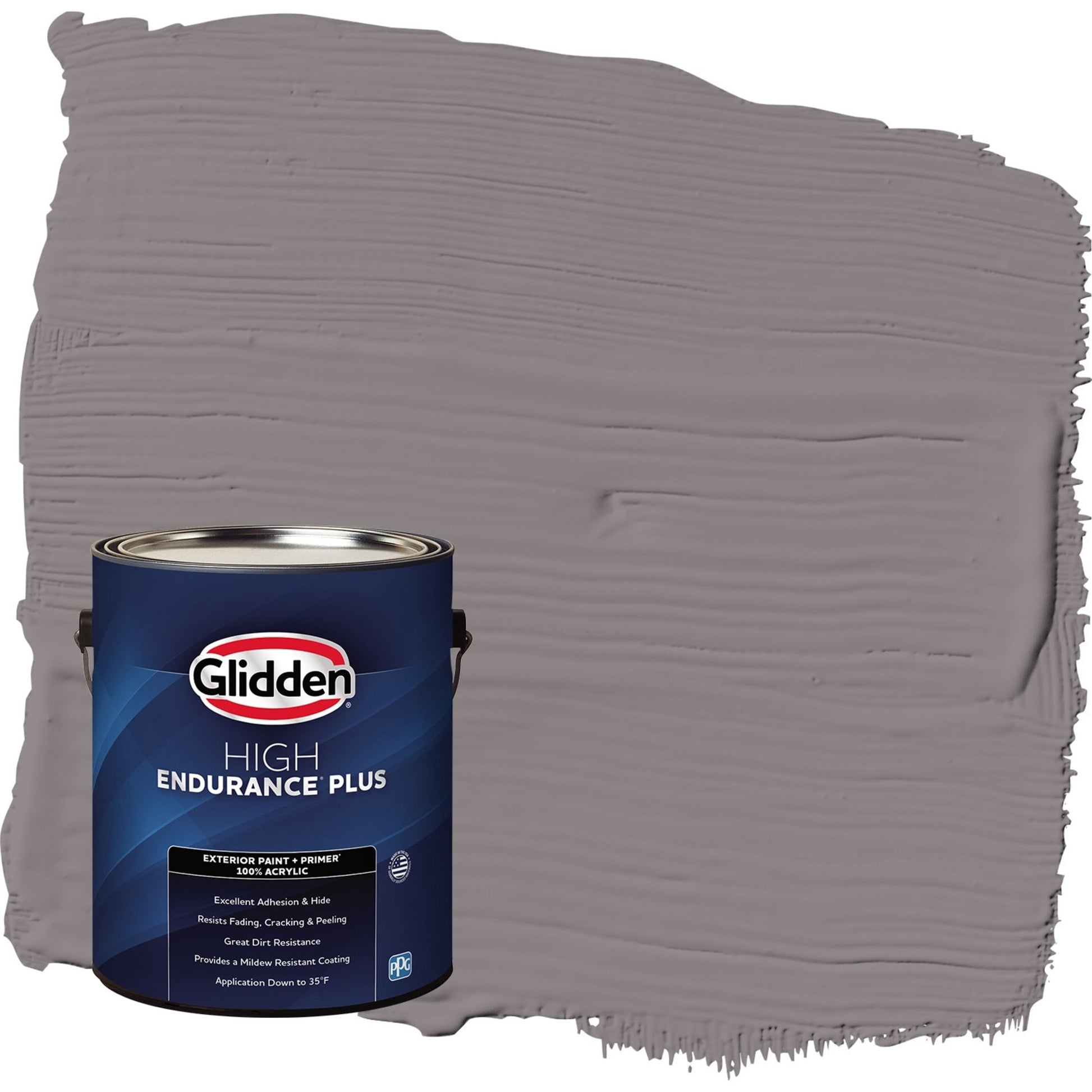 Glidden HEP Pewter Mug / Gray Semi-Gloss Exterior Paint with Primer, 1 Gallon