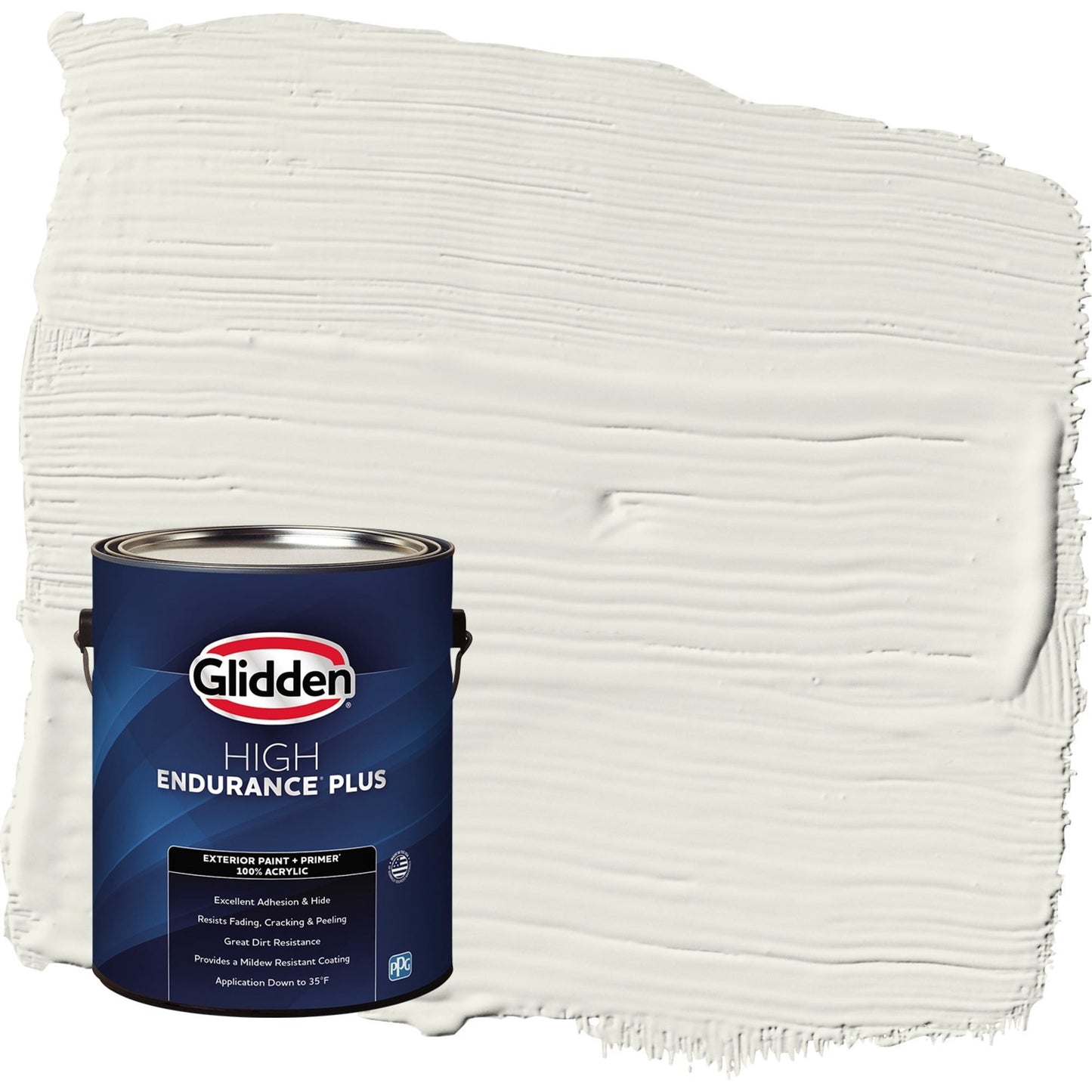 Glidden HEP Silvery Moon / Gray Semi-Gloss Exterior Paint with Primer, 1 Gallon