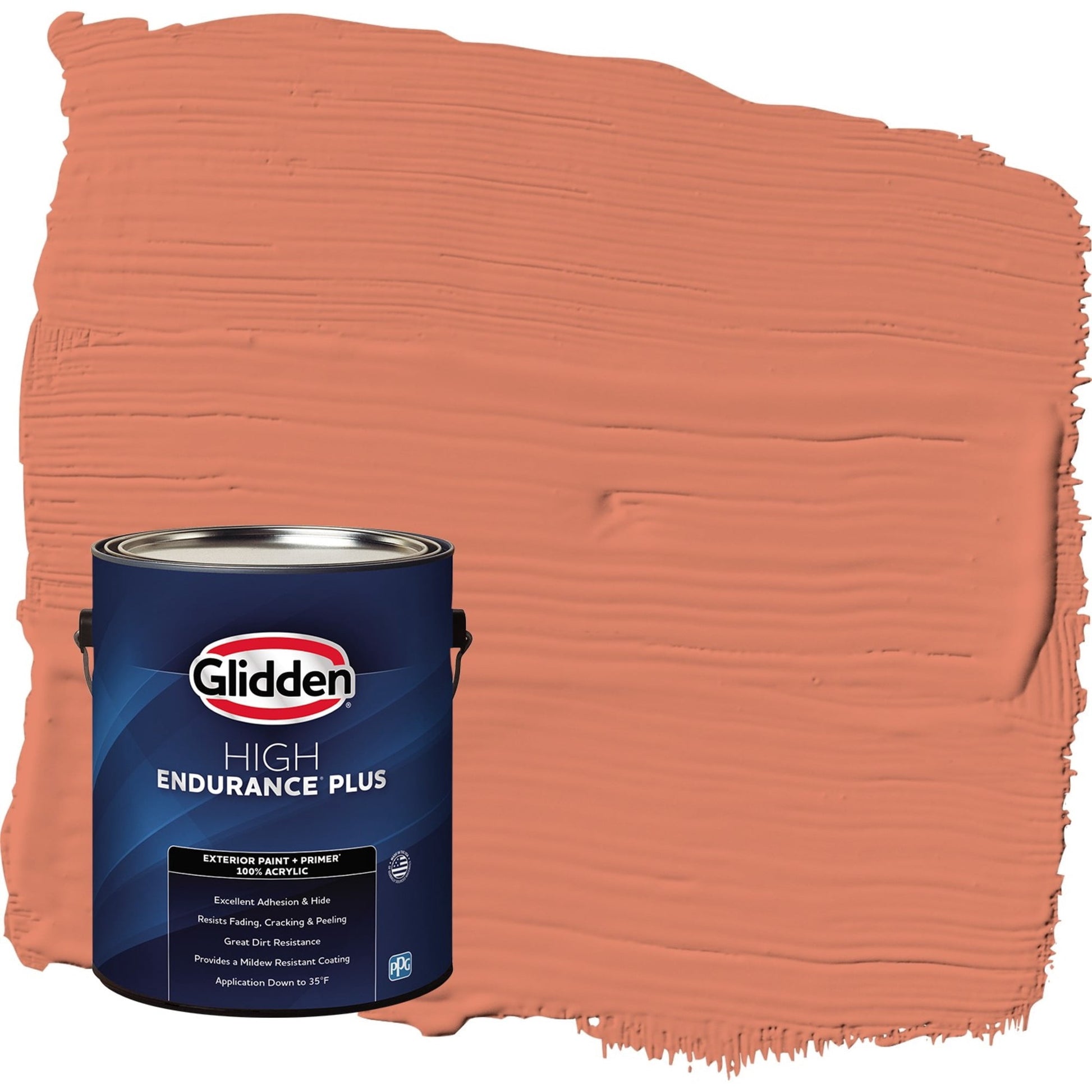 Glidden HEP Summer Sunset / Orange Semi-Gloss Exterior Paint with Primer, 1 Gallon