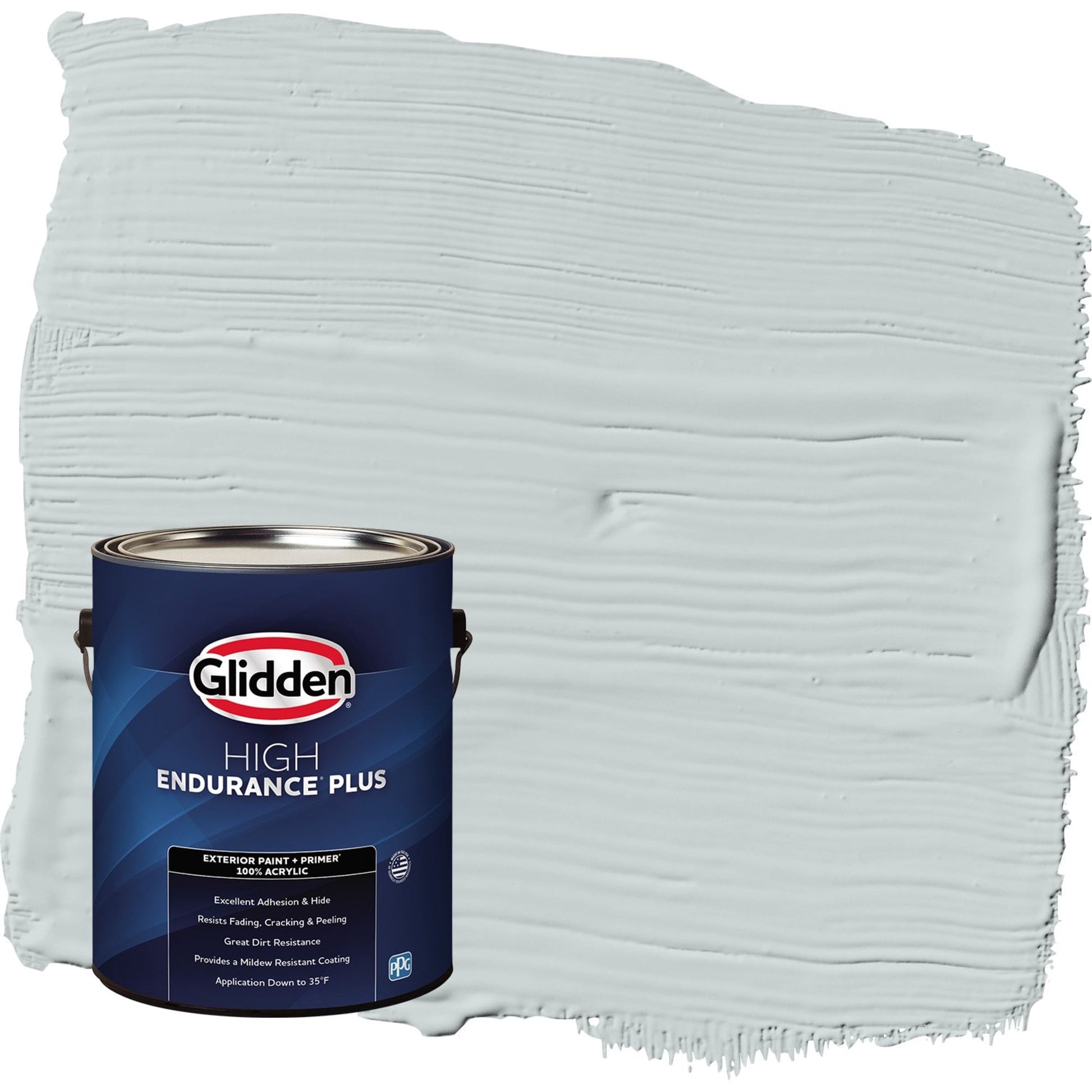 Glidden HEP Winter Chill / Gray Semi-Gloss Exterior Paint with Primer, 1 Gallon
