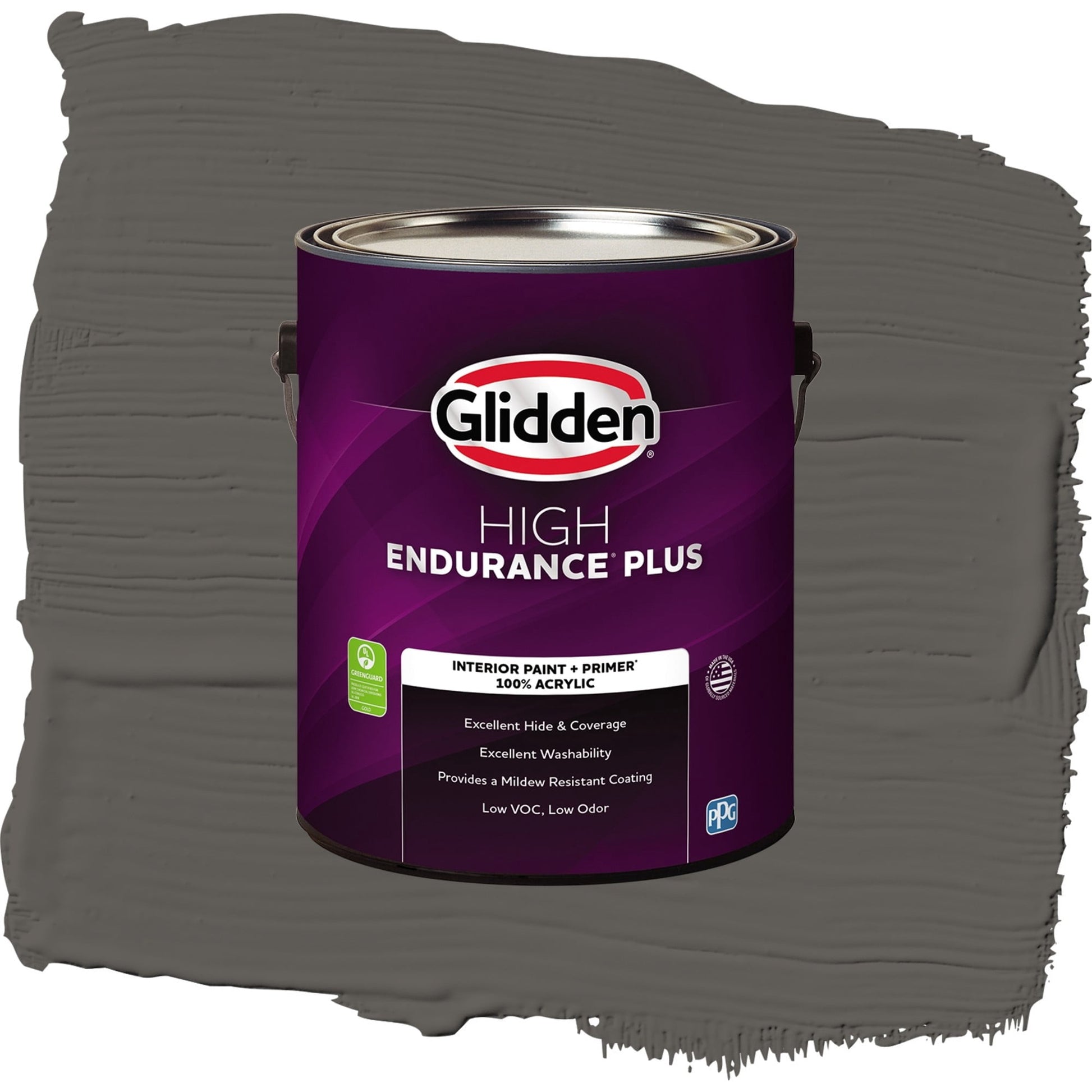 Glidden HEP Stone's Throw / Gray, Semi-Gloss Interior Paint with Primer, 1 Gallon
