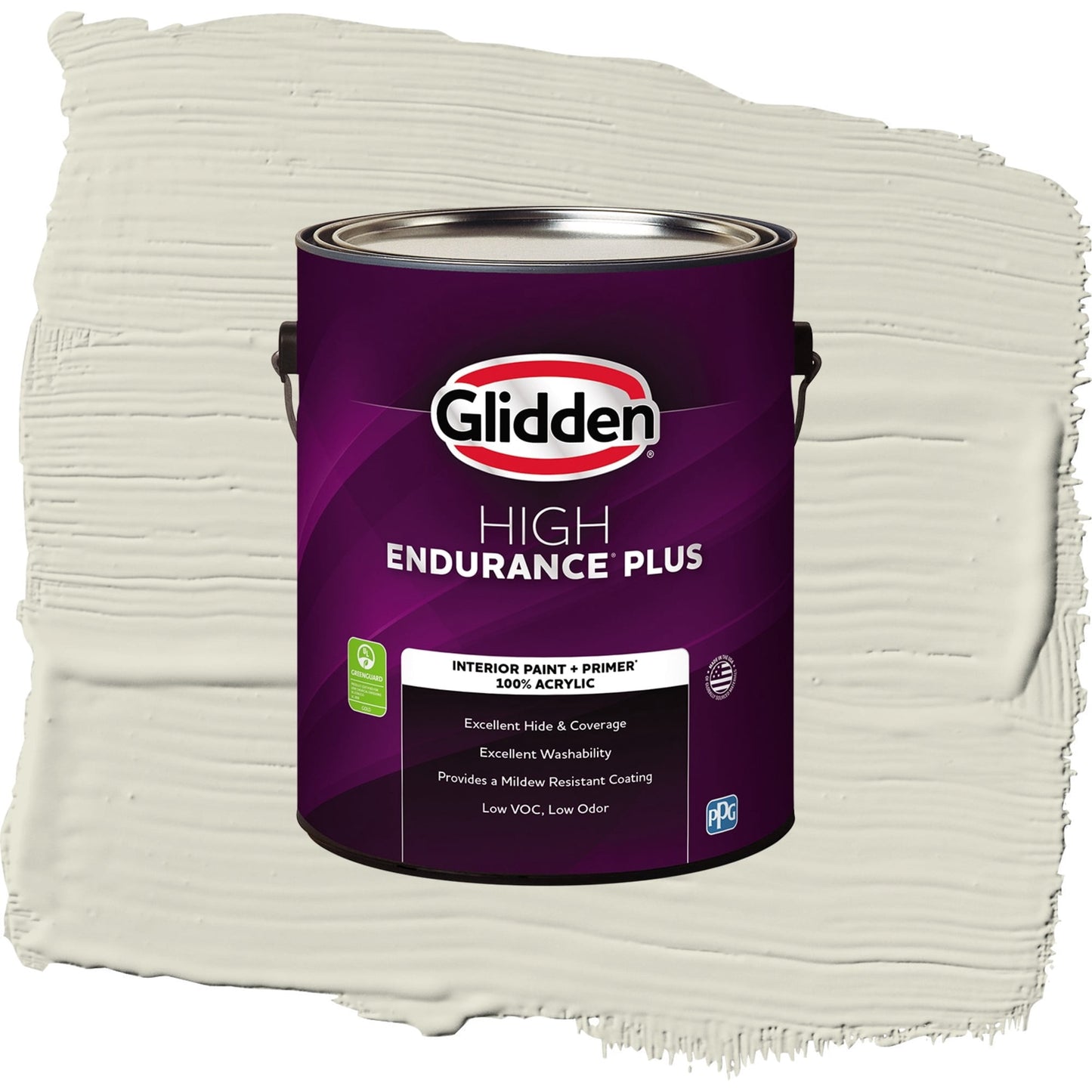Glidden HEP Veil Of Dusk / Gray, Semi-Gloss Interior Paint with Primer, 1 Gallon
