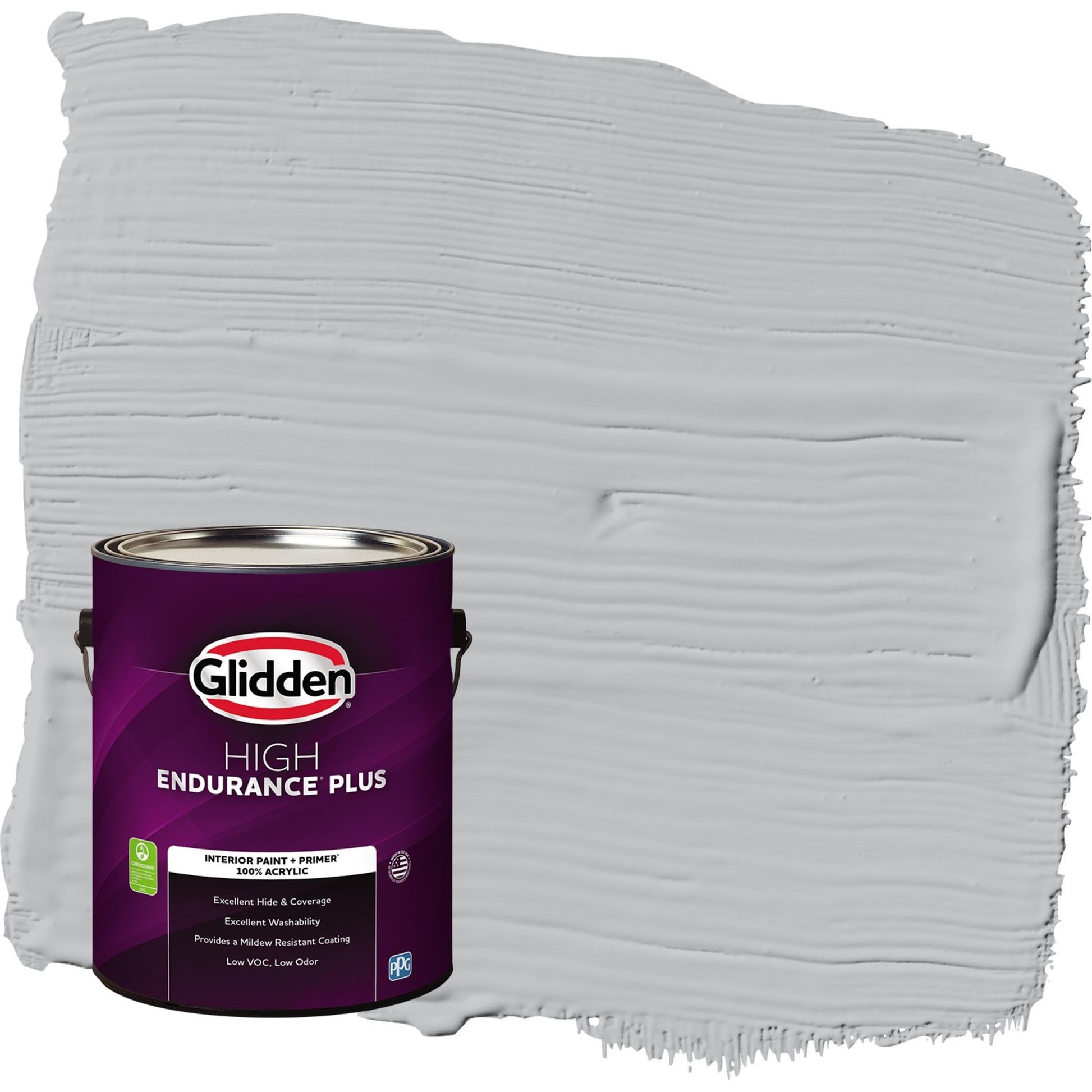 Glidden HEP Whirlwind / Gray, Semi-Gloss Interior Paint with Primer, 1 Gallon