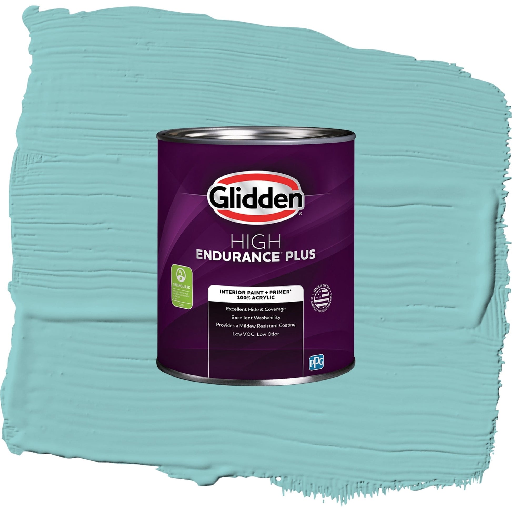 Glidden HEP Aqua Fiesta / Blue, Semi-Gloss Interior Paint with Primer, 1 Quart