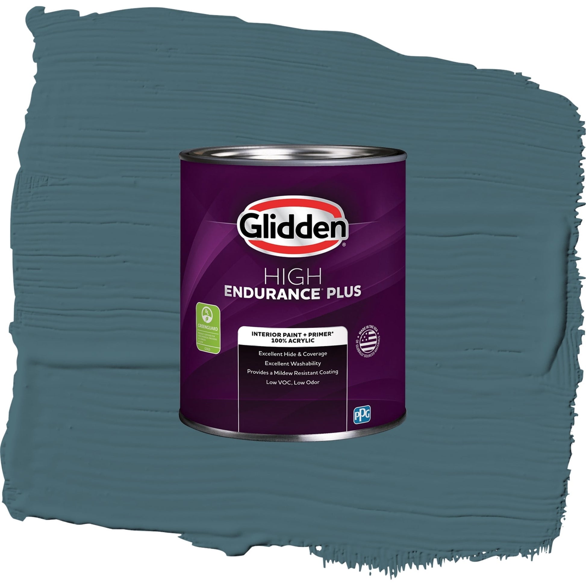 Glidden HEP Azalea Leaf / Blue, Semi-Gloss Interior Paint with Primer, 1 Quart