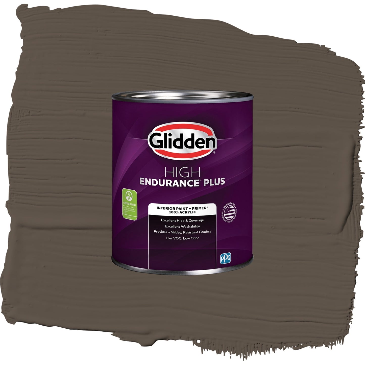 Glidden HEP Cabin Fever / Brown, Semi-Gloss Interior Paint with Primer, 1 Quart