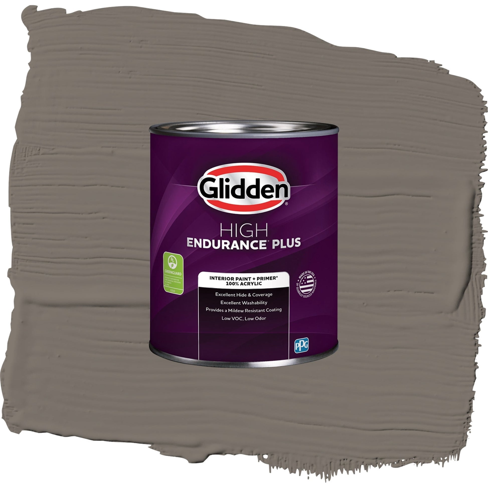 Glidden HEP Deconstruction / Gray, Semi-Gloss Interior Paint with Primer, 1 Quart