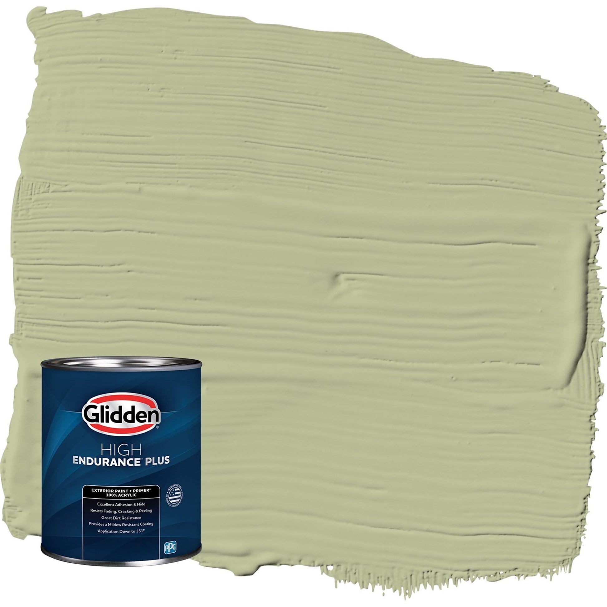 Glidden HEP Bahia Grass / Green Semi-Gloss Exterior Paint with Primer, 1 Quart