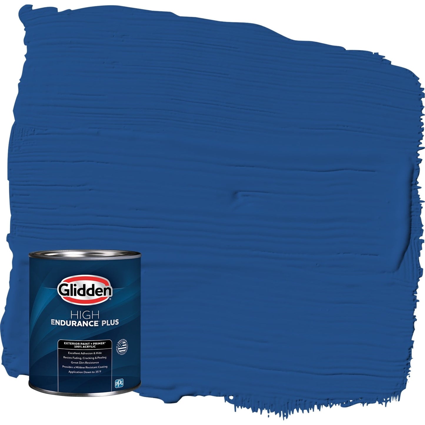 Glidden HEP Brilliant Blue / Blue Semi-Gloss Exterior Paint with Primer, 1 Quart