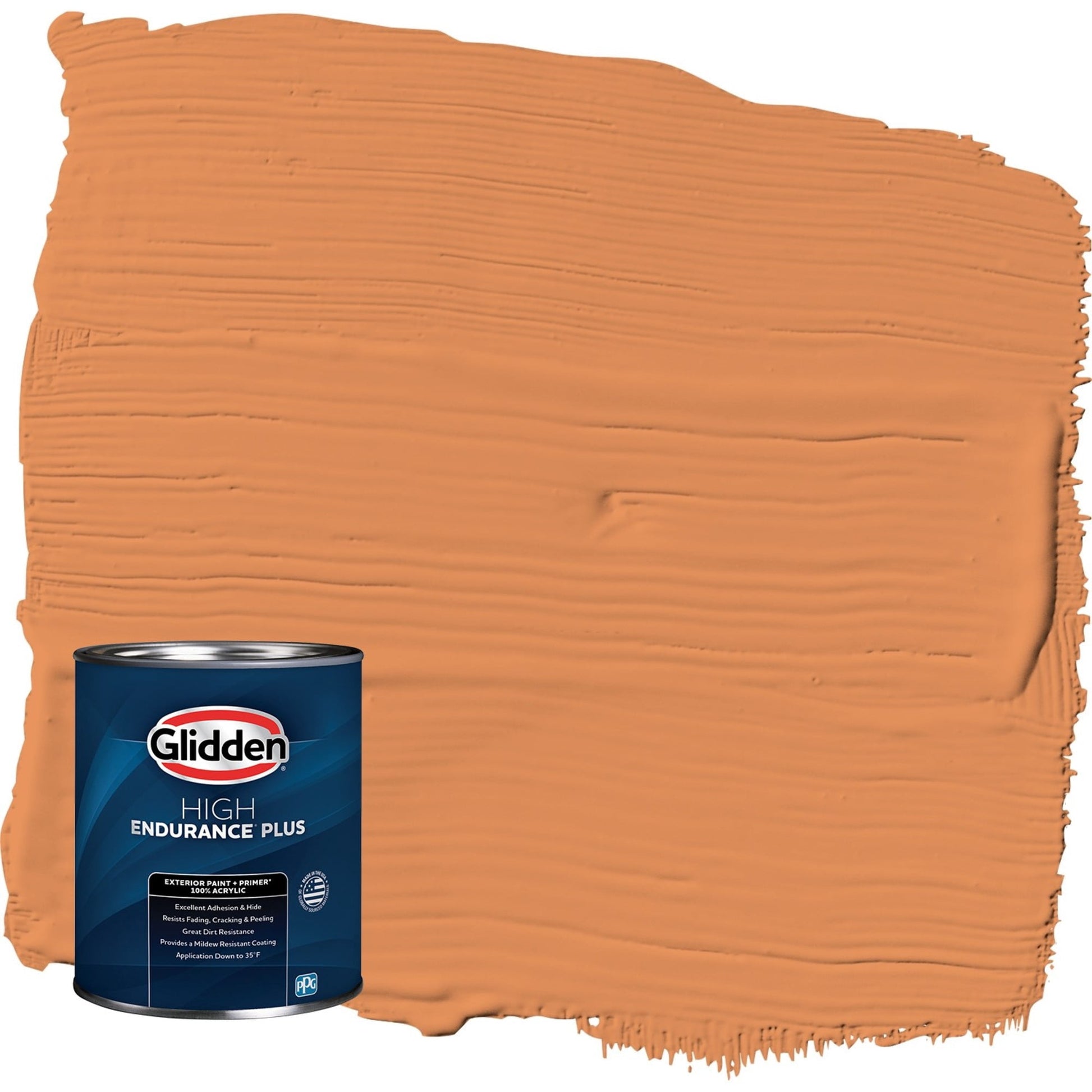 Glidden HEP Carrot Cake / Orange Semi-Gloss Exterior Paint with Primer, 1 Quart