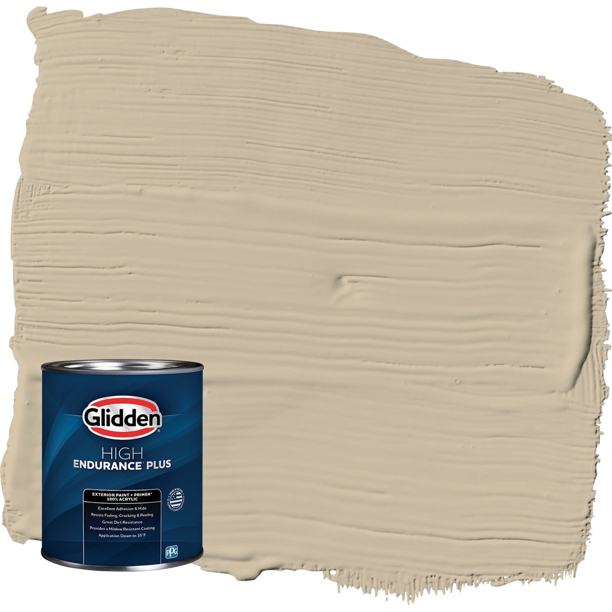 Glidden HEP Dusty Trail / Beige Semi-Gloss Exterior Paint with Primer, 1 Quart