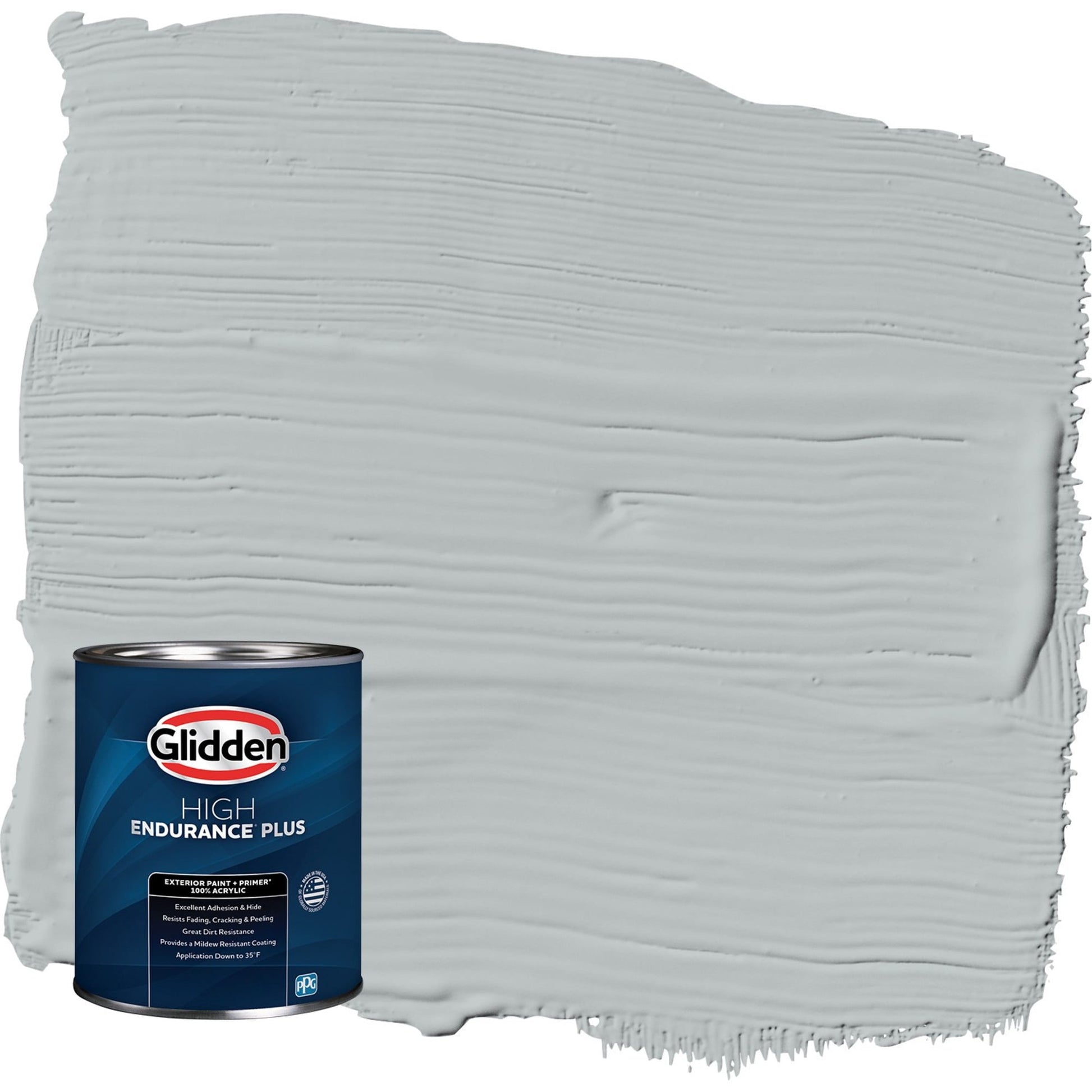 Glidden HEP Maiden Mist / Gray Semi-Gloss Exterior Paint with Primer, 1 Quart