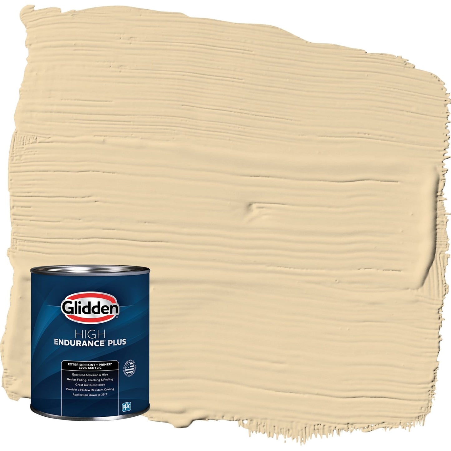 Glidden HEP Tuscan Bread / Beige Semi-Gloss Exterior Paint with Primer, 1 Quart