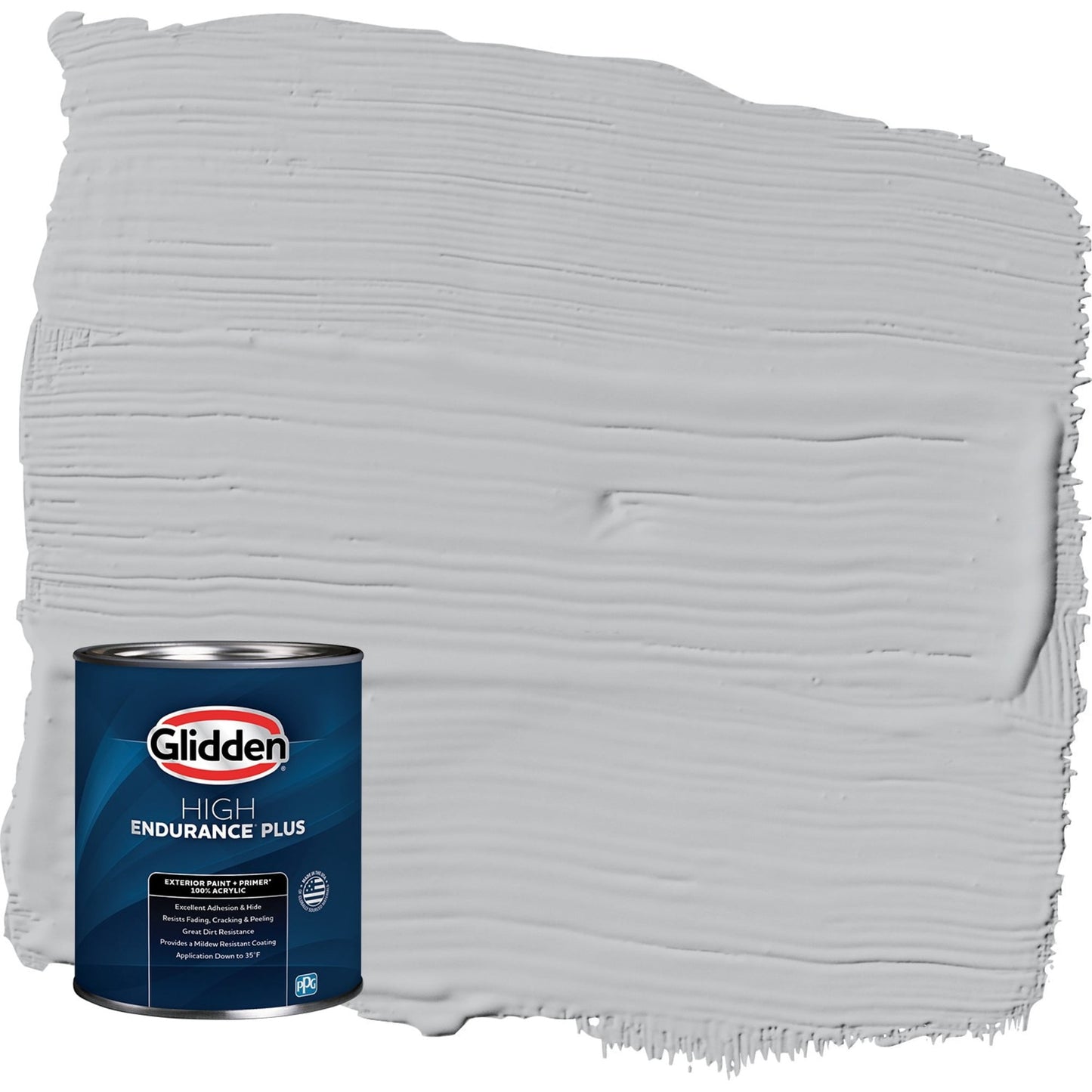 Glidden HEP Whirlwind / Gray Semi-Gloss Exterior Paint with Primer, 1 Quart
