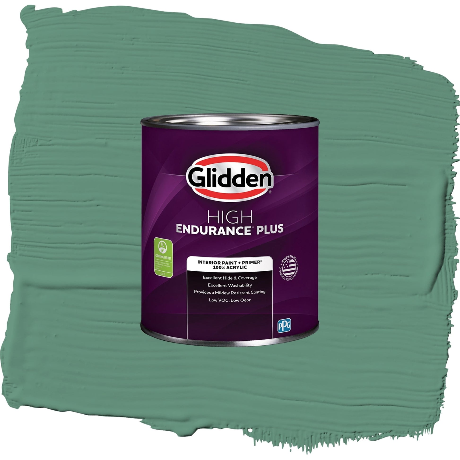 Glidden HEP Sheffield / Green, Semi-Gloss Interior Paint with Primer, 1 Quart