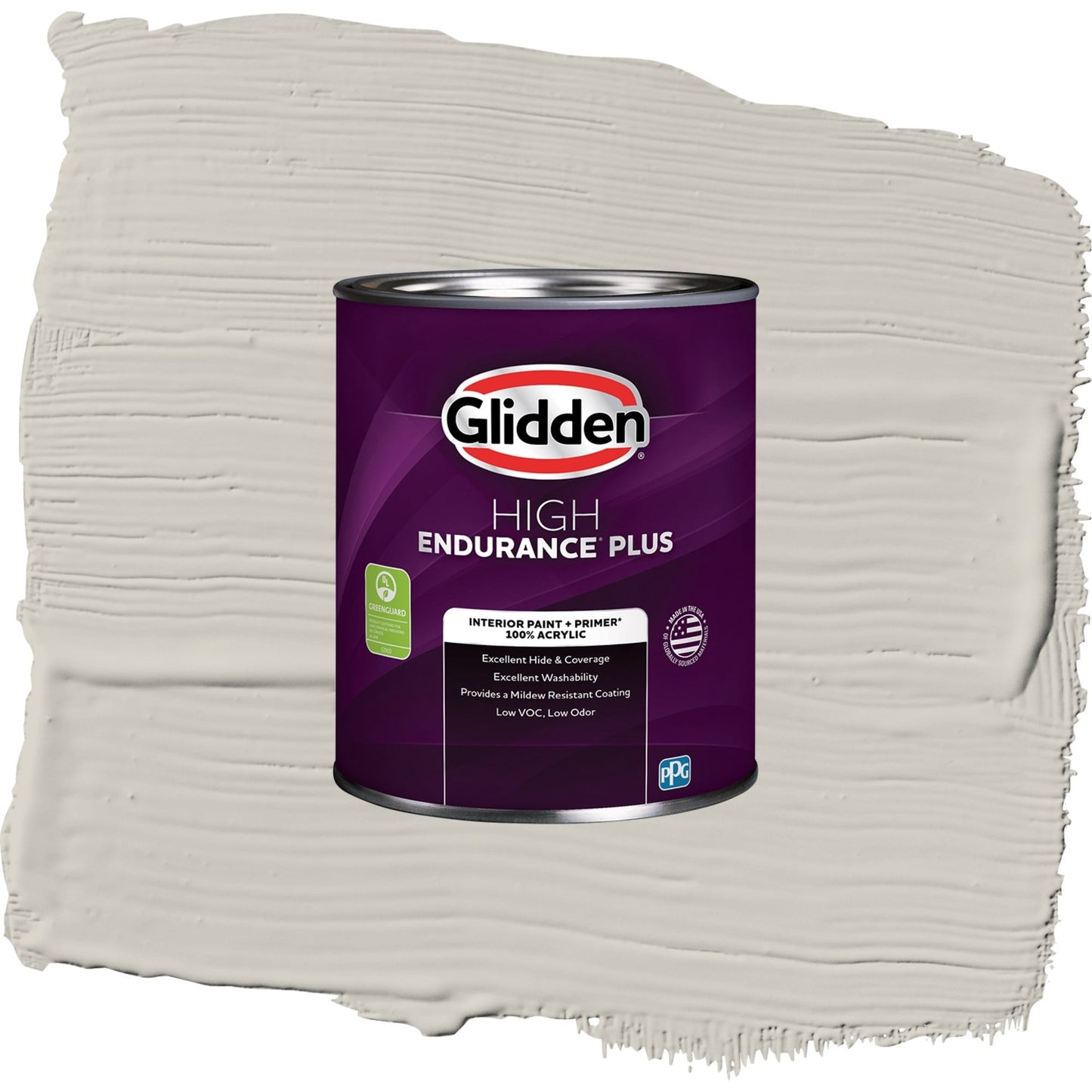 Glidden HEP Swirling Smoke / Beige, Semi-Gloss Interior Paint with Primer, 1 Quart