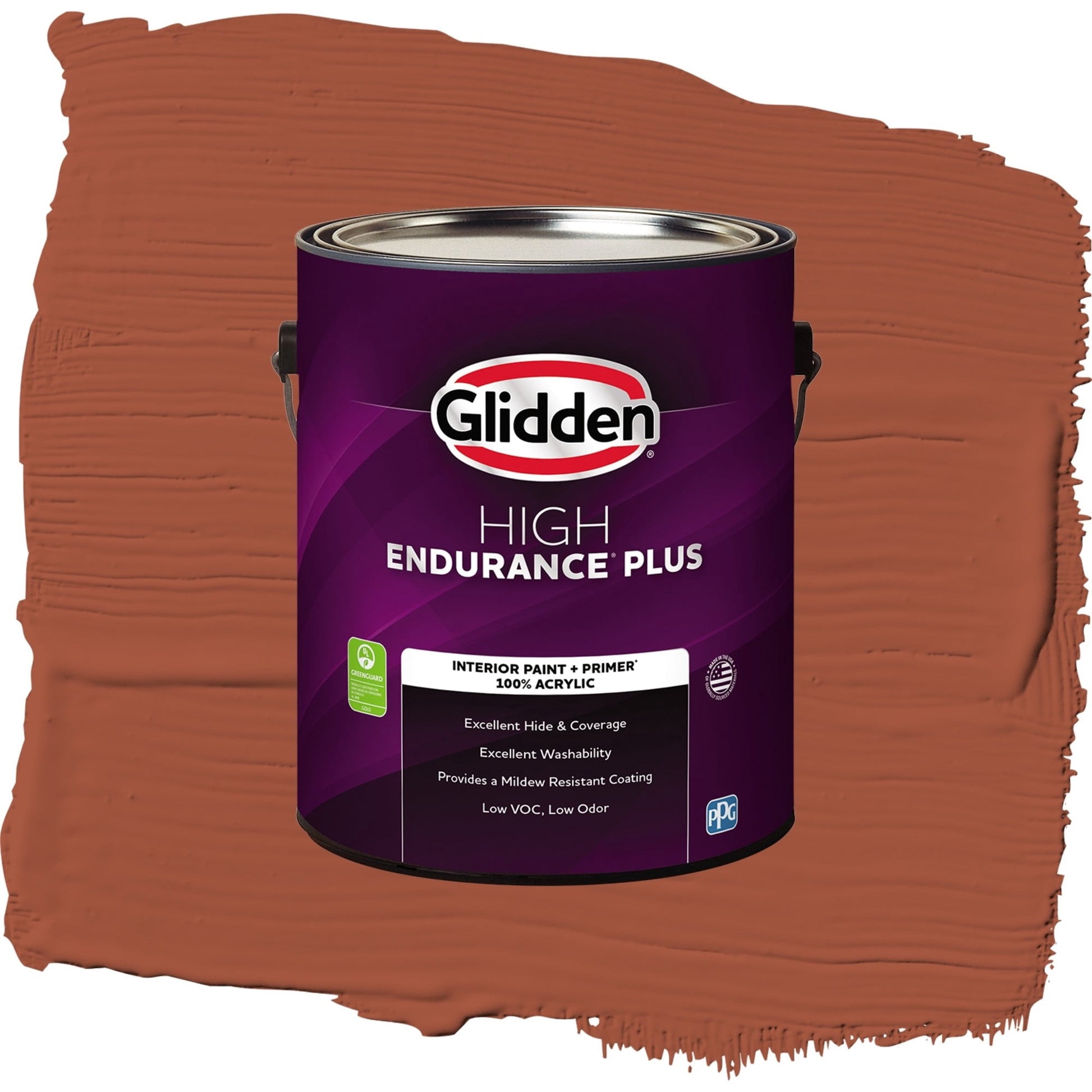 Glidden HEP Ancient Copper / Orange, Flat Interior Paint with Primer, 1 Gallon