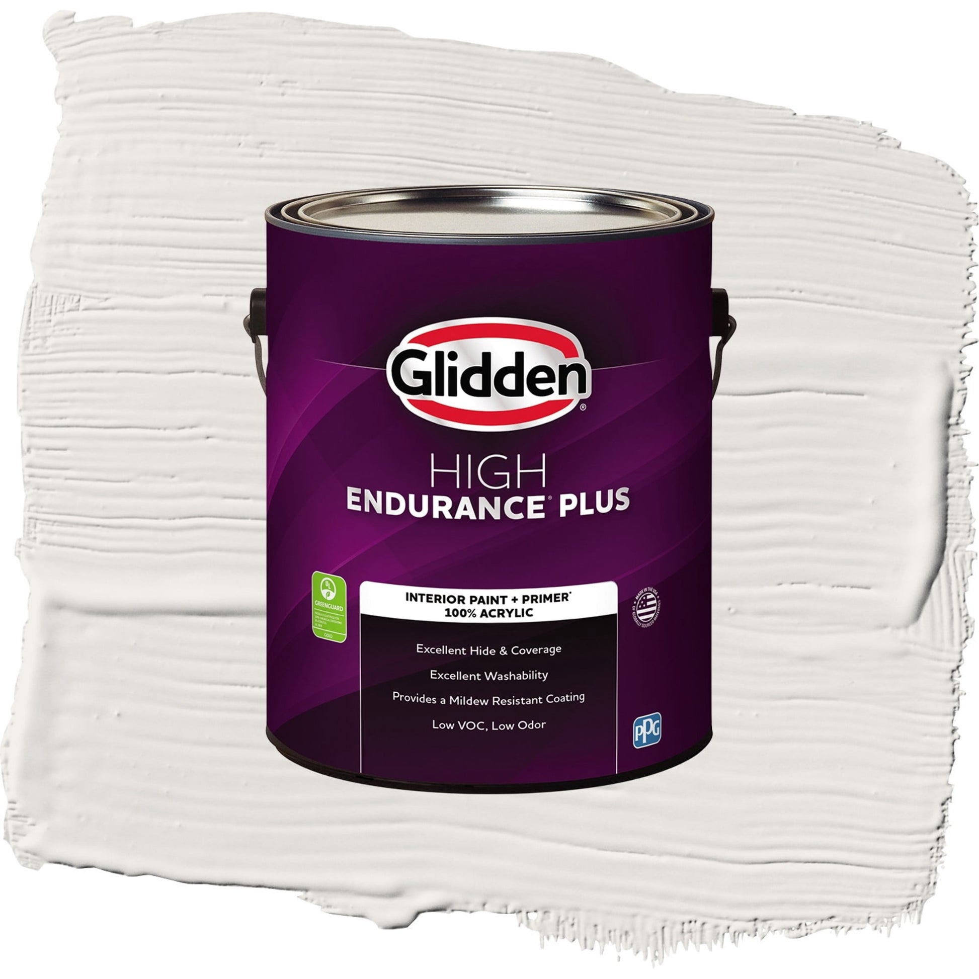 Glidden HEP Arctic Cotton / White Eggshell Interior Paint with Primer, 1 Gallon