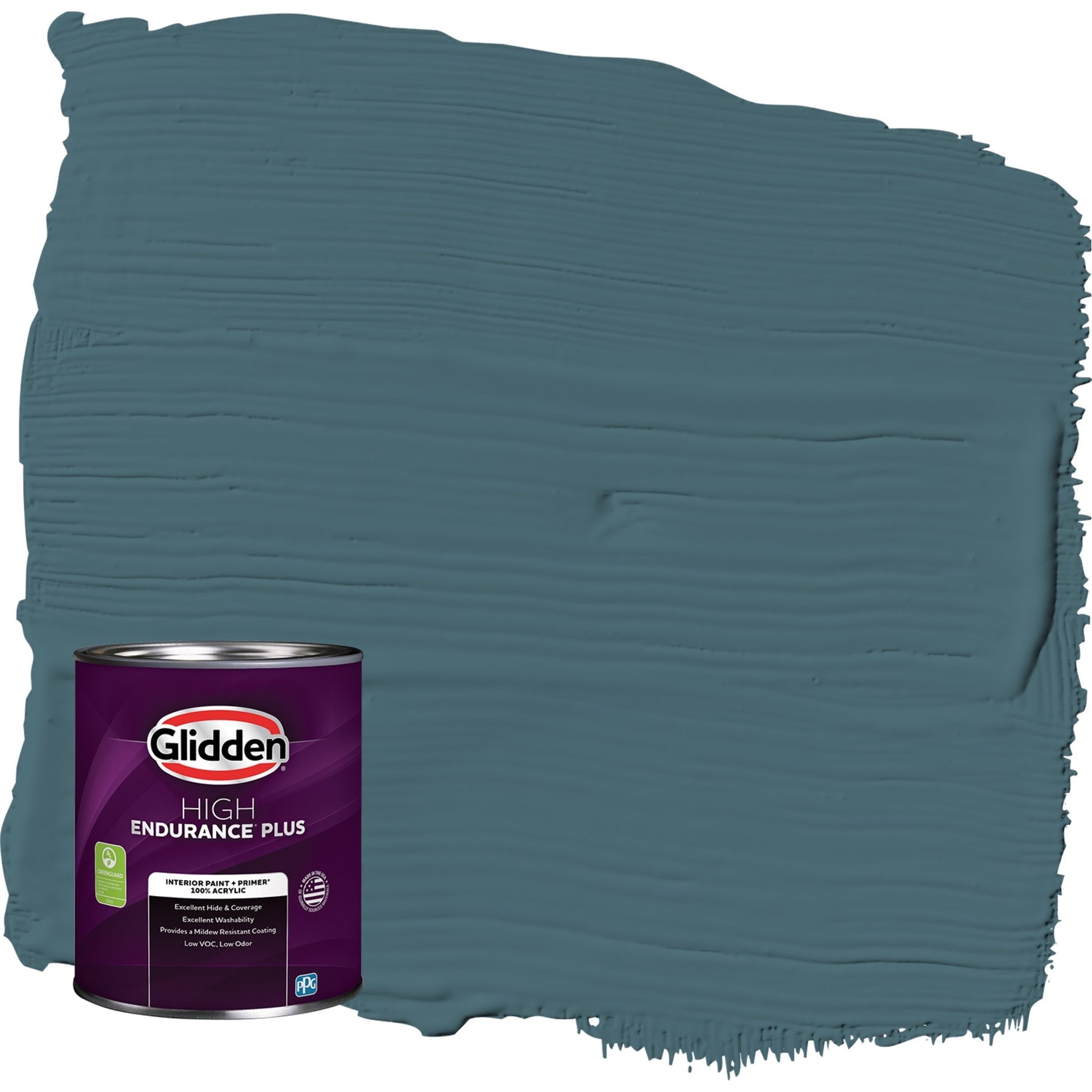 Glidden HEP Azalea Leaf / Blue, Eggshell Interior Paint with Primer, 1 Quart