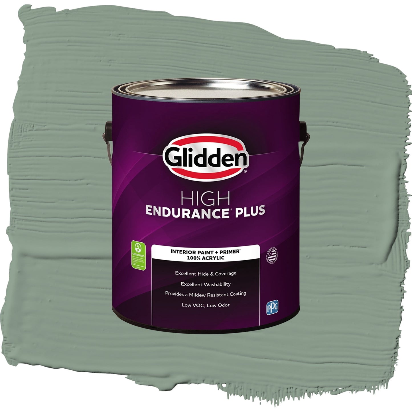 Glidden HEP Birch Forest / Green, Eggshell Interior Paint with Primer, 1 Gallon