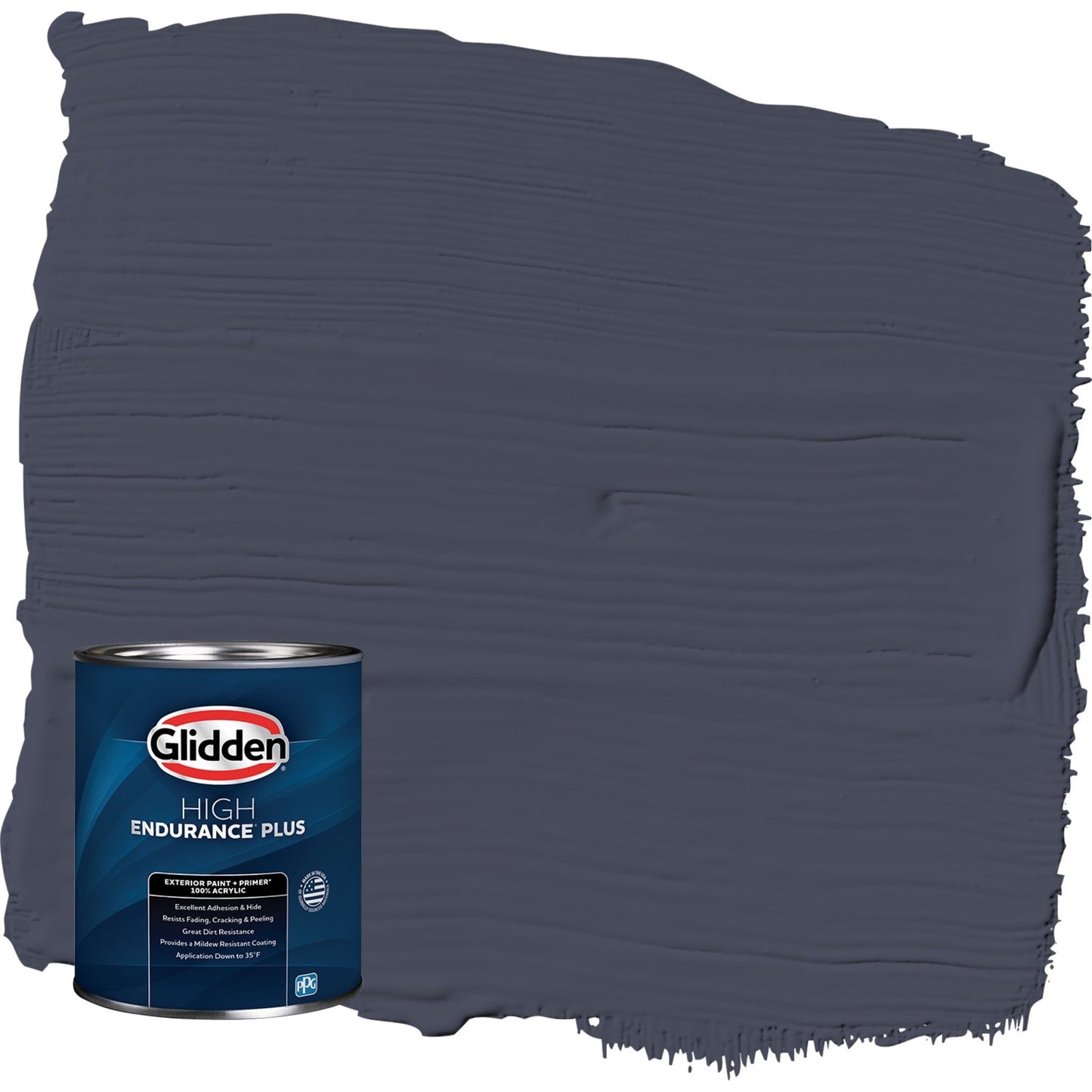 Glidden HEP Black Flame / Purple Satin Exterior Paint with Primer, 1 Quart