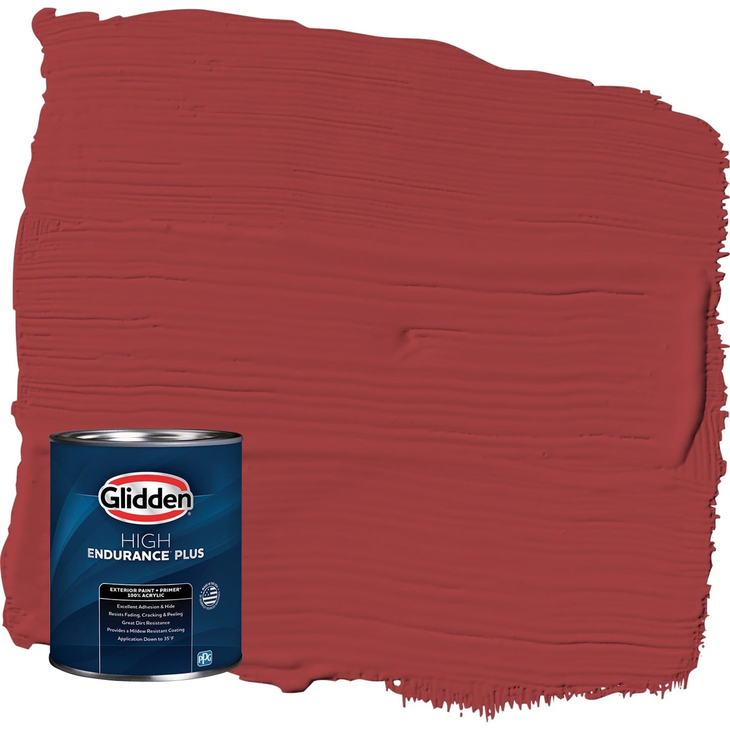 Glidden HEP Blaze / Red Satin Exterior Paint with Primer, 1 Quart