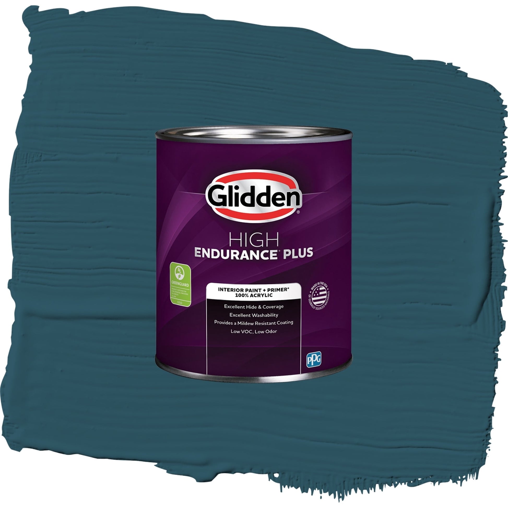 Glidden HEP Blue Bayberry / Green, Eggshell Interior Paint with Primer, 1 Quart