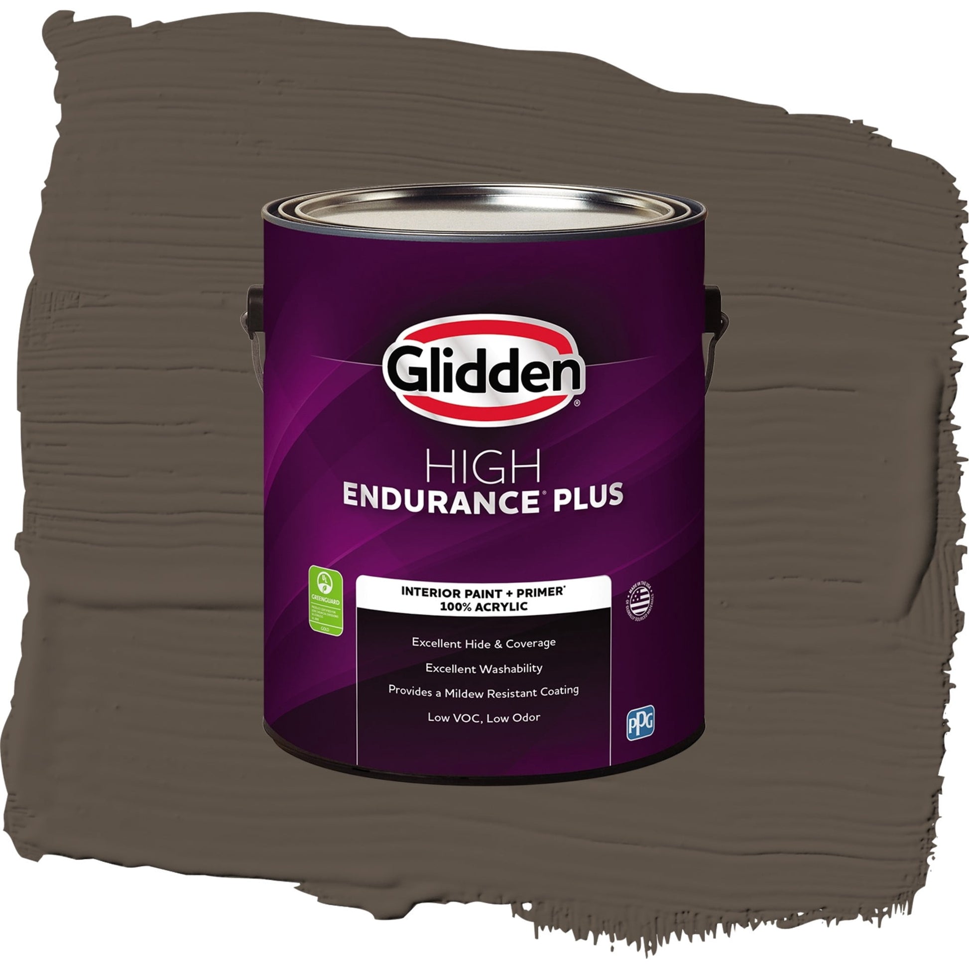 Glidden HEP Cabin Fever / Brown, Eggshell Interior Paint with Primer, 1 Gallon