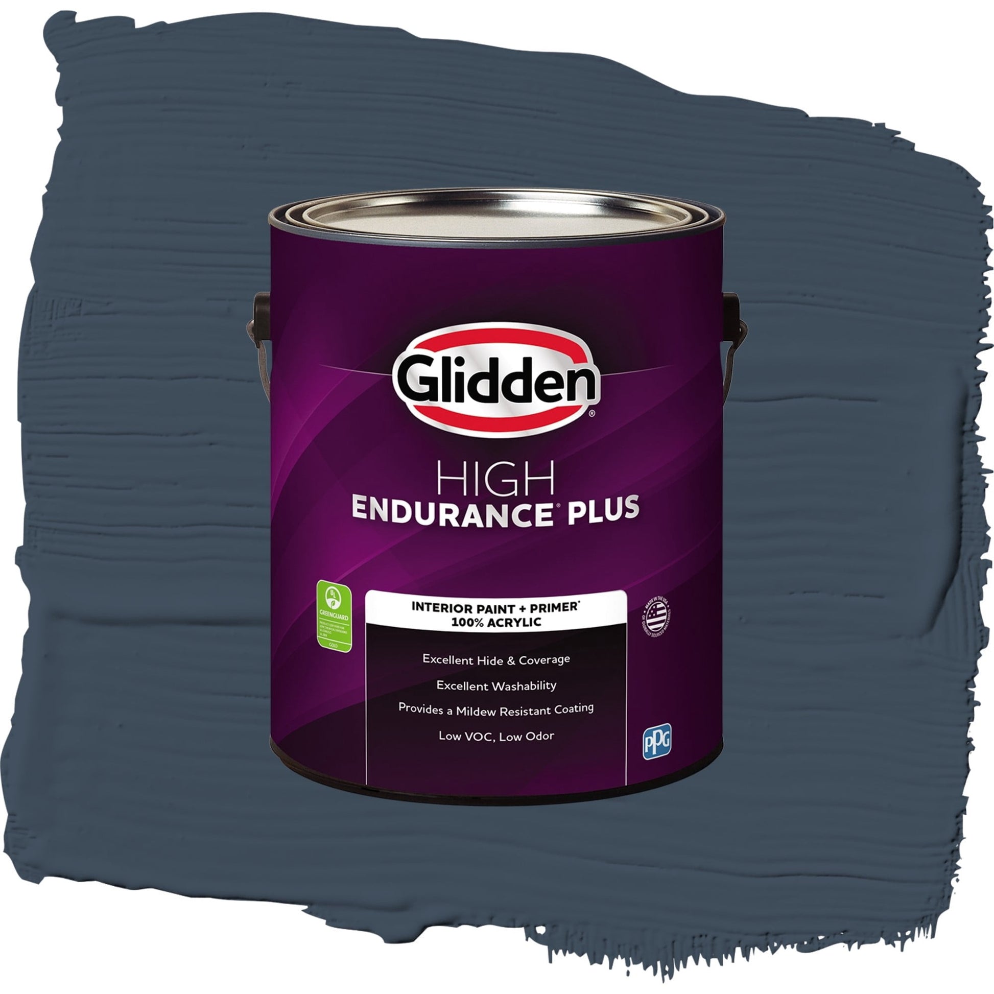 Glidden HEP Cavalry / Navy Blue Eggshell Interior Paint with Primer, 1 Gallon