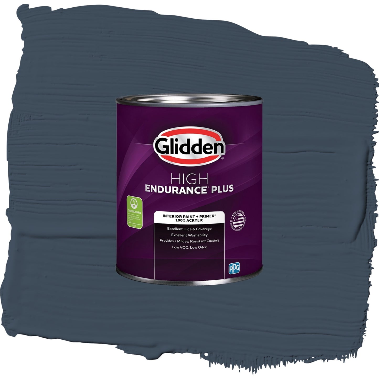 Glidden HEP Cavalry / Navy Blue Eggshell Interior Paint with Primer, 1 Quart