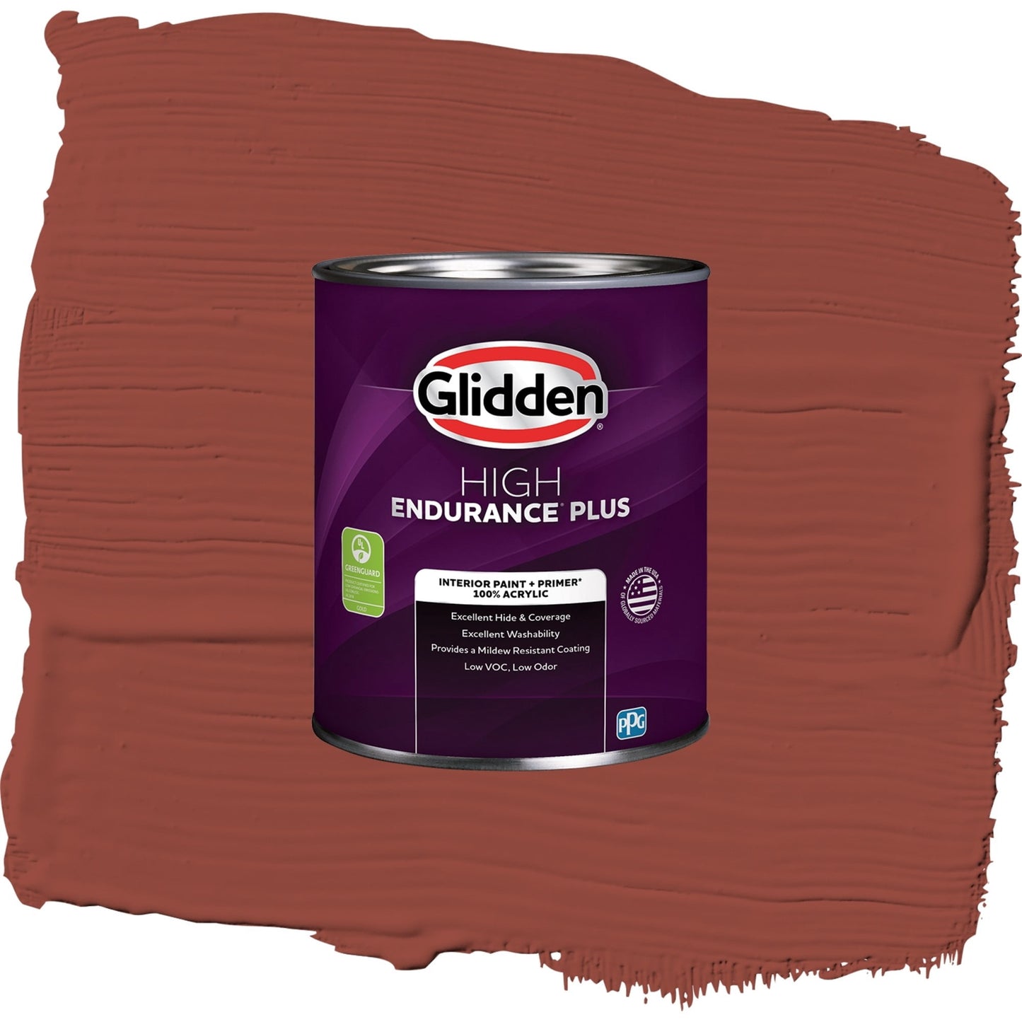 Glidden HEP Cedar Chest / Red, Eggshell Interior Paint with Primer, 1 Quart