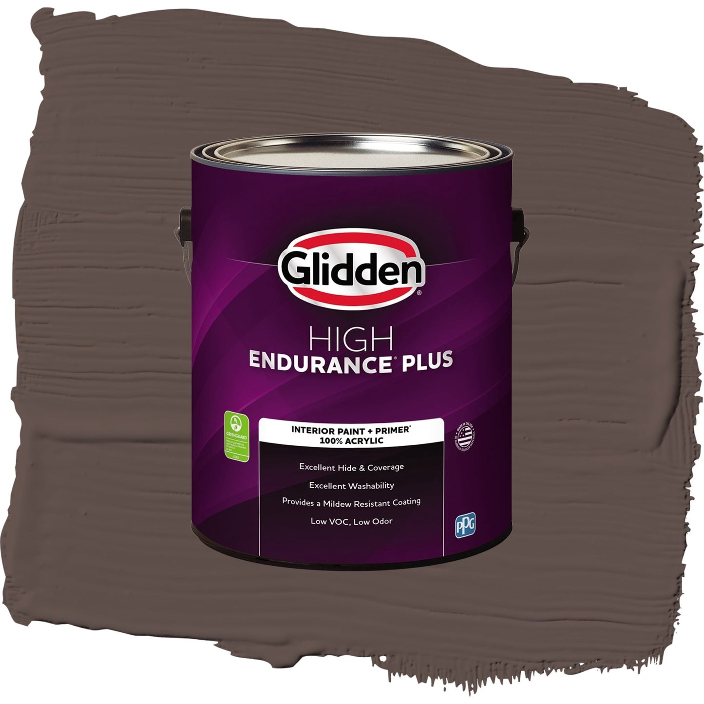 Glidden HEP Chocolate Pretzel Interior Paint + Primer Semi Gloss , 1 Gallon