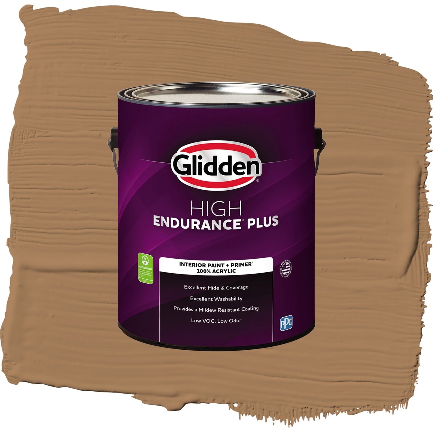 Glidden HEP Cinnamon Crunch / Brown, Eggshell Interior Paint with Primer, 1 Gallon