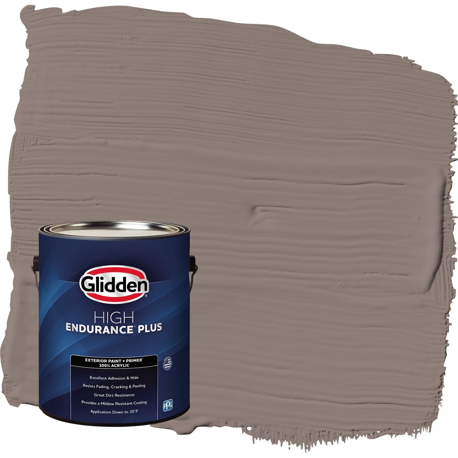 Glidden HEP Cinnamon Toast / Brown Flat Exterior Paint with Primer, 1 Gallon