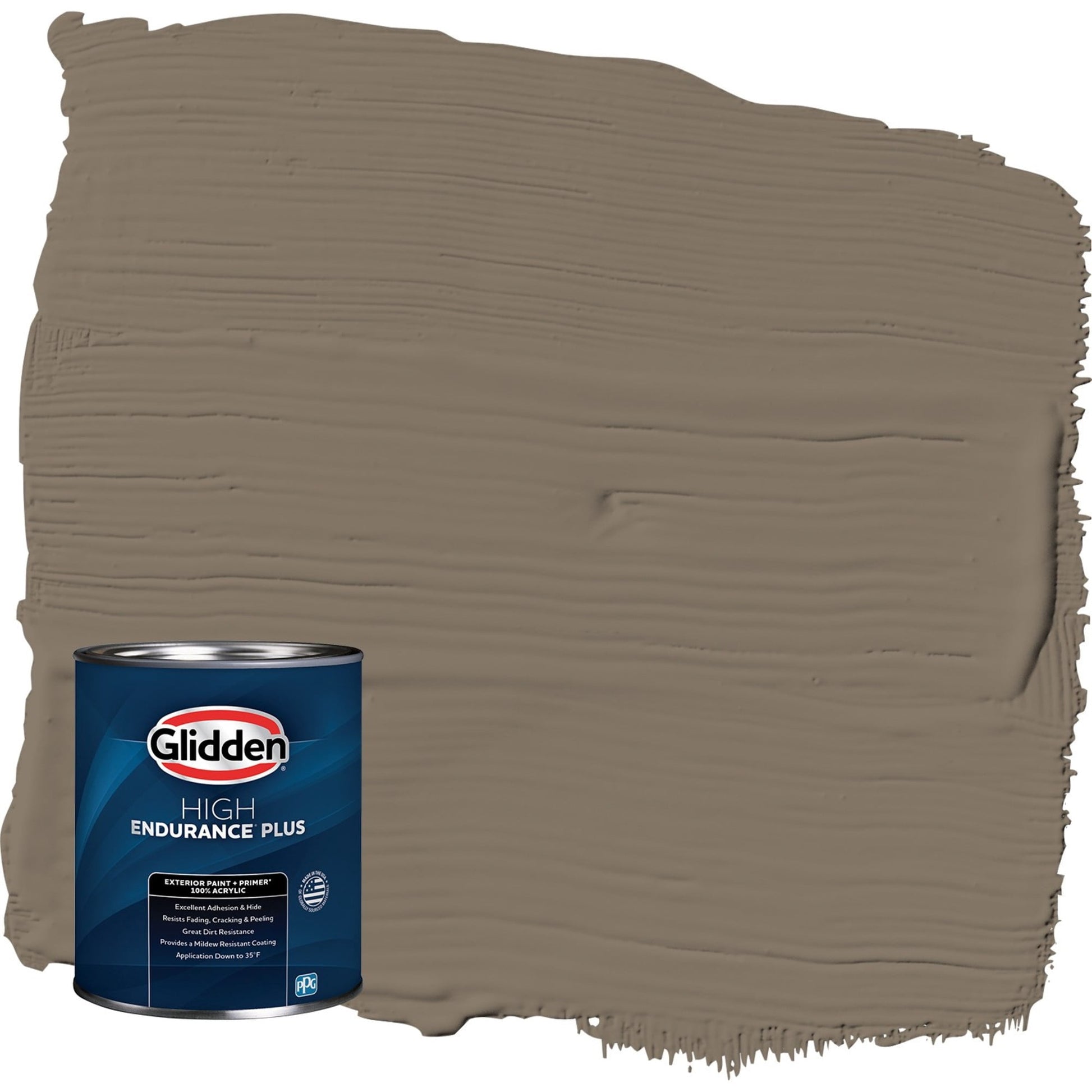 Glidden HEP Clam Shell / Beige Satin Exterior Paint with Primer, 1 Quart