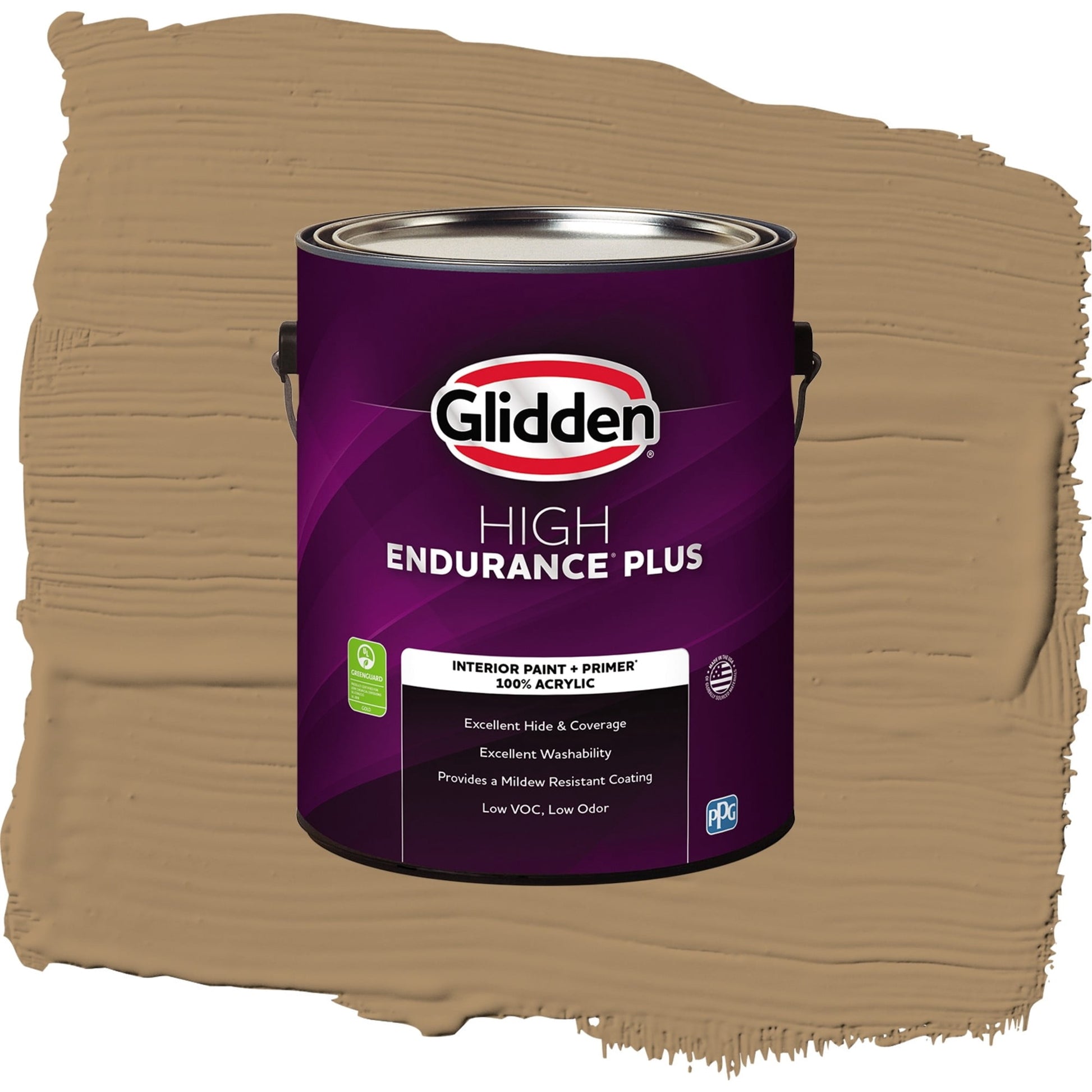 Glidden HEP Coffee With Cream Interior Paint + Primer Flat , 1 Gallon