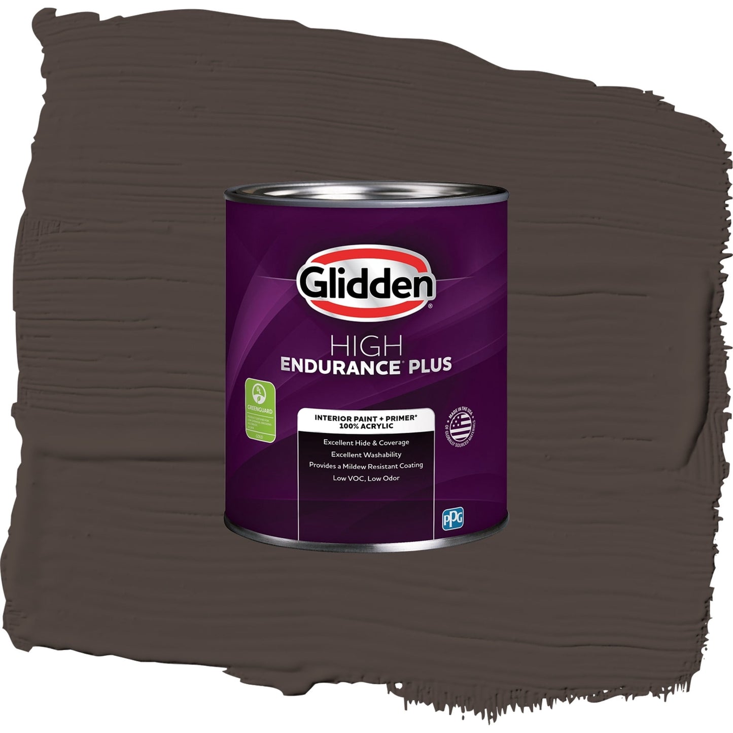 Glidden HEP Dark Granite / Brown, Eggshell Interior Paint with Primer, 1 Quart
